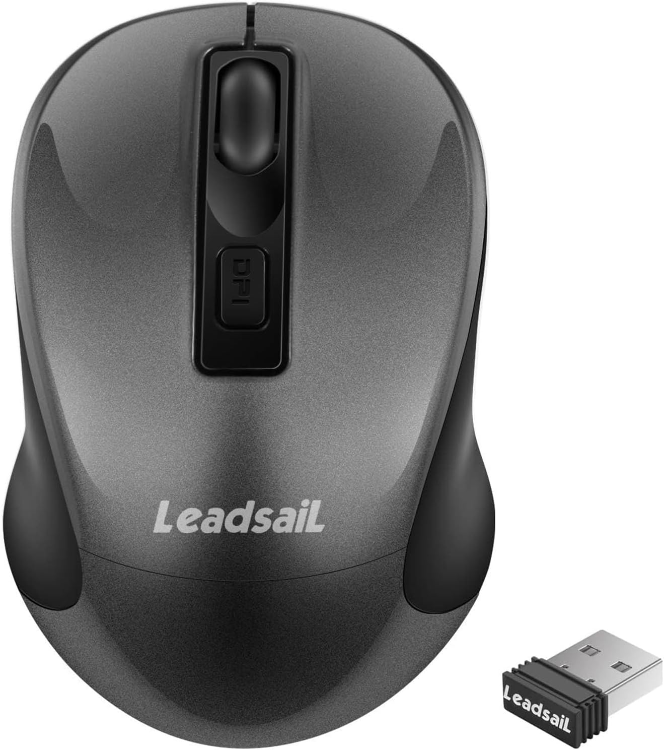 LeadsaiL Wireless Mouse for Laptop, Cordless Computer USB Mouse, Silent, Ambidex...