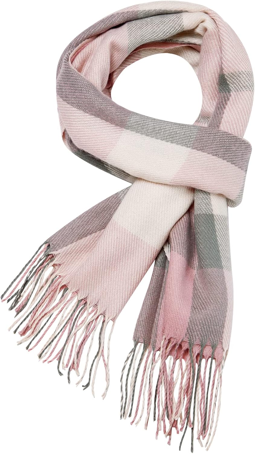 Chalier Fashion Winter Ladies Scarves Shawl Oversized Ladies Tartan Checked Scar...