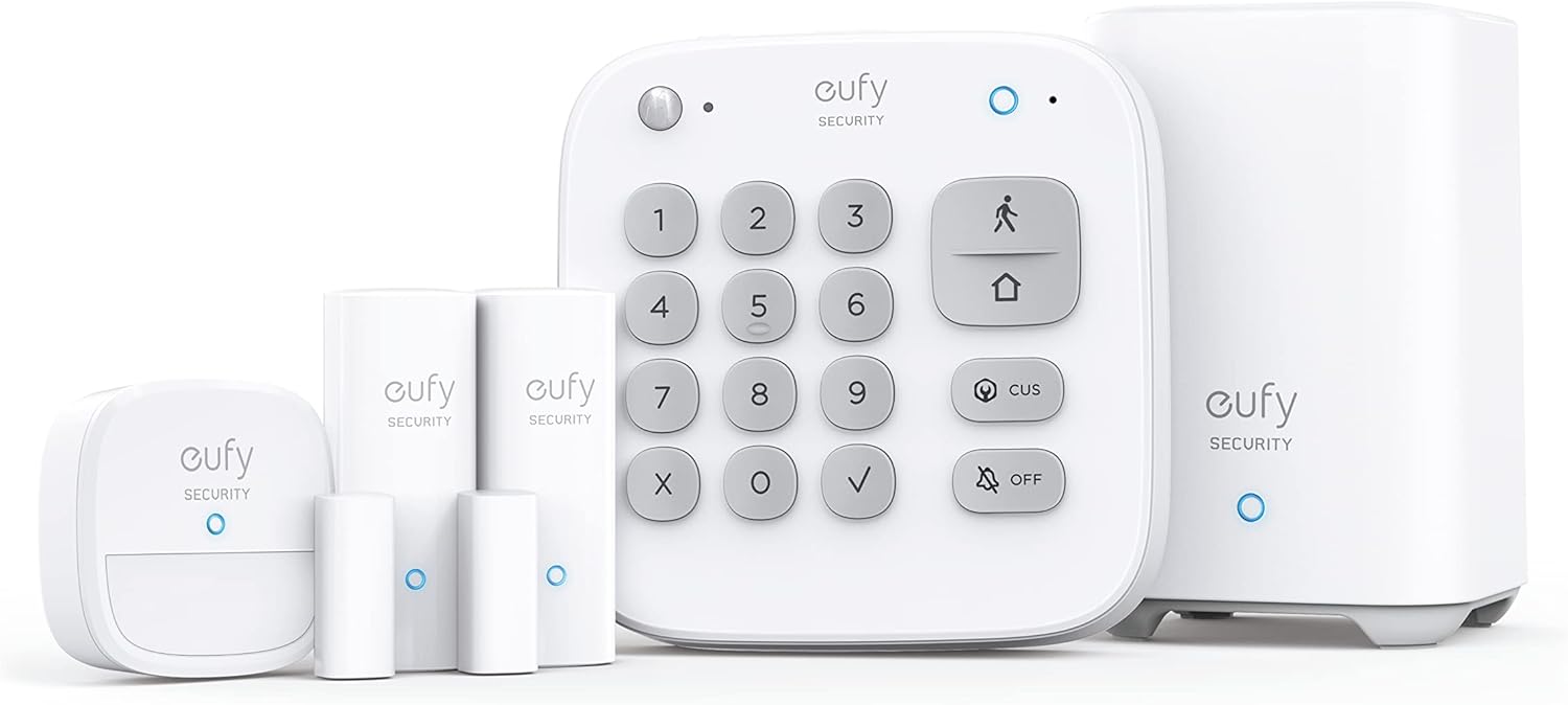 eufy Security 5-Piece Home Alarm Kit, Home Security System, Keypad, Motion Senso...