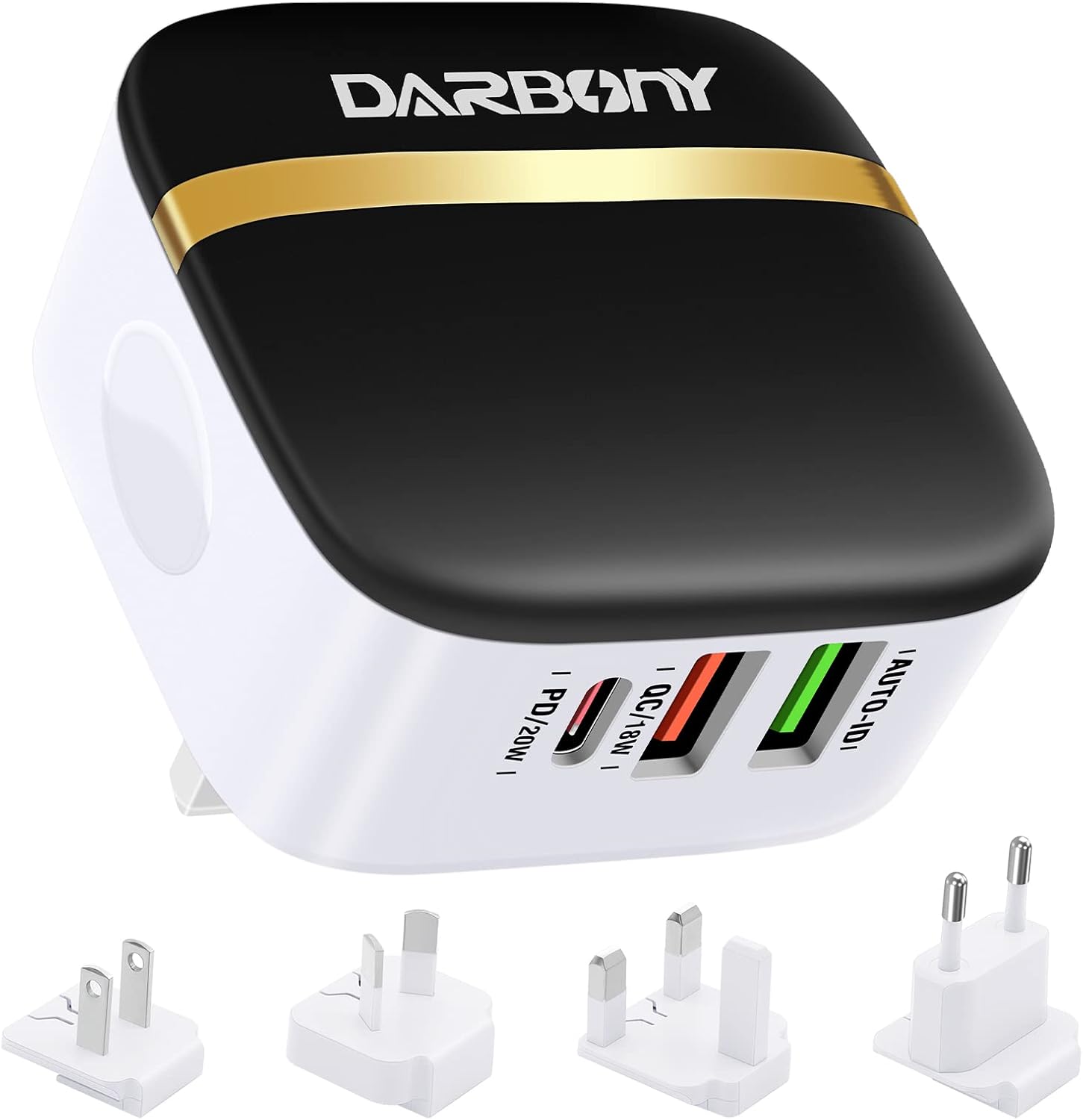Universal Travel Adapter 32W USB C Fast Charger International Travel Plug Adapte...