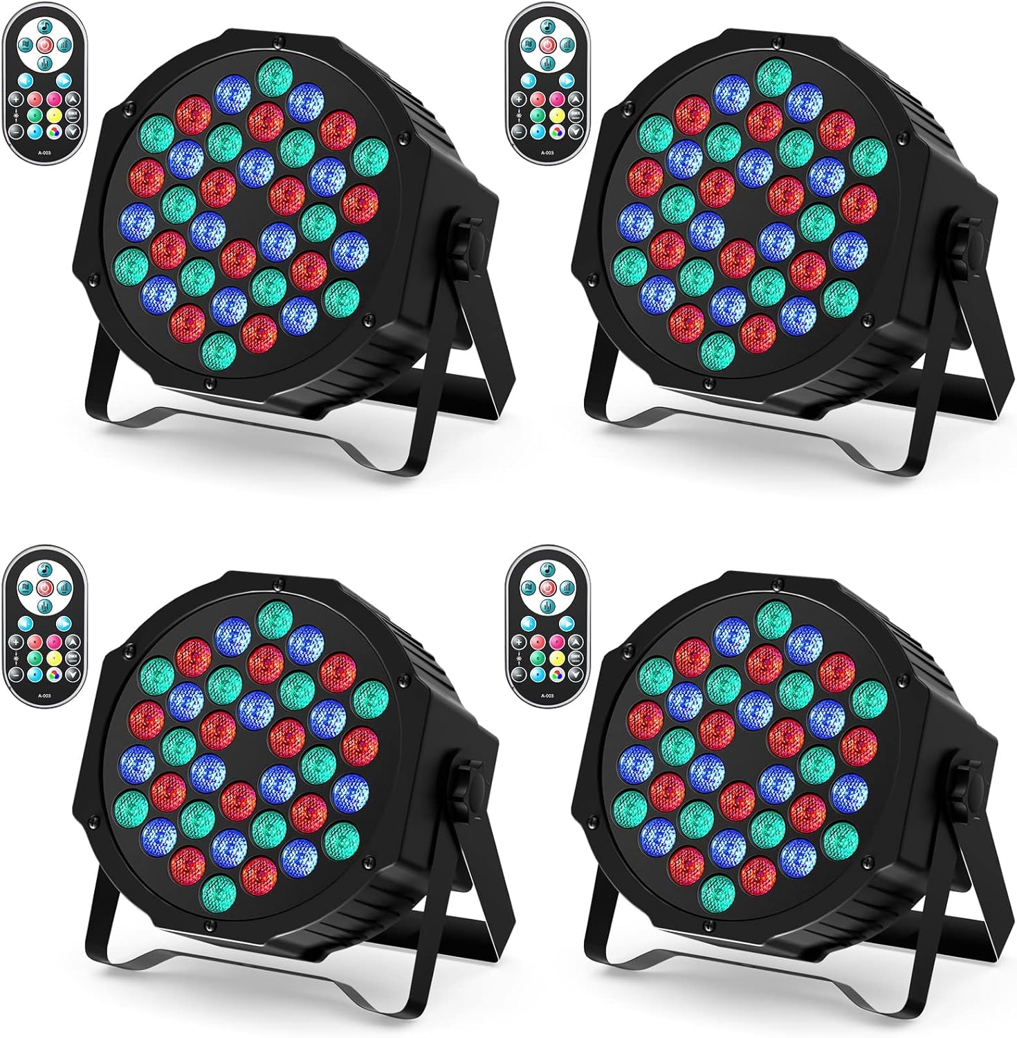 U`King 4 Pack LED Par Light, RGB 36 LED Stage Ligh...