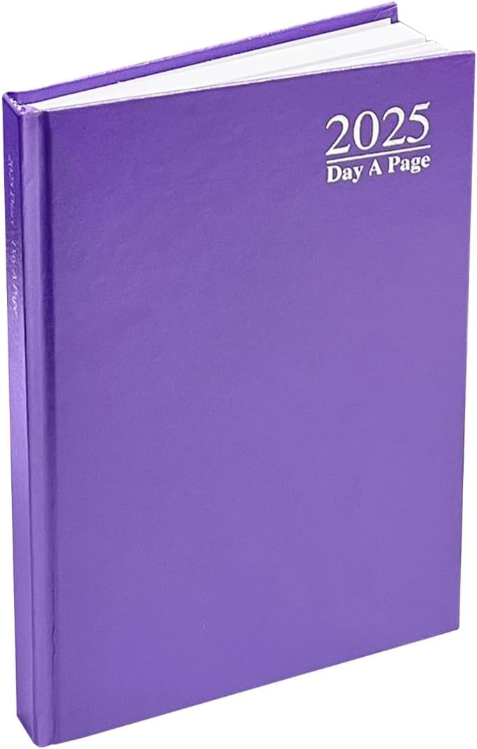 2025 A4 / A5 / A6 Diary Day to Page or Week to View Desk Diary Hard Back Casebou...