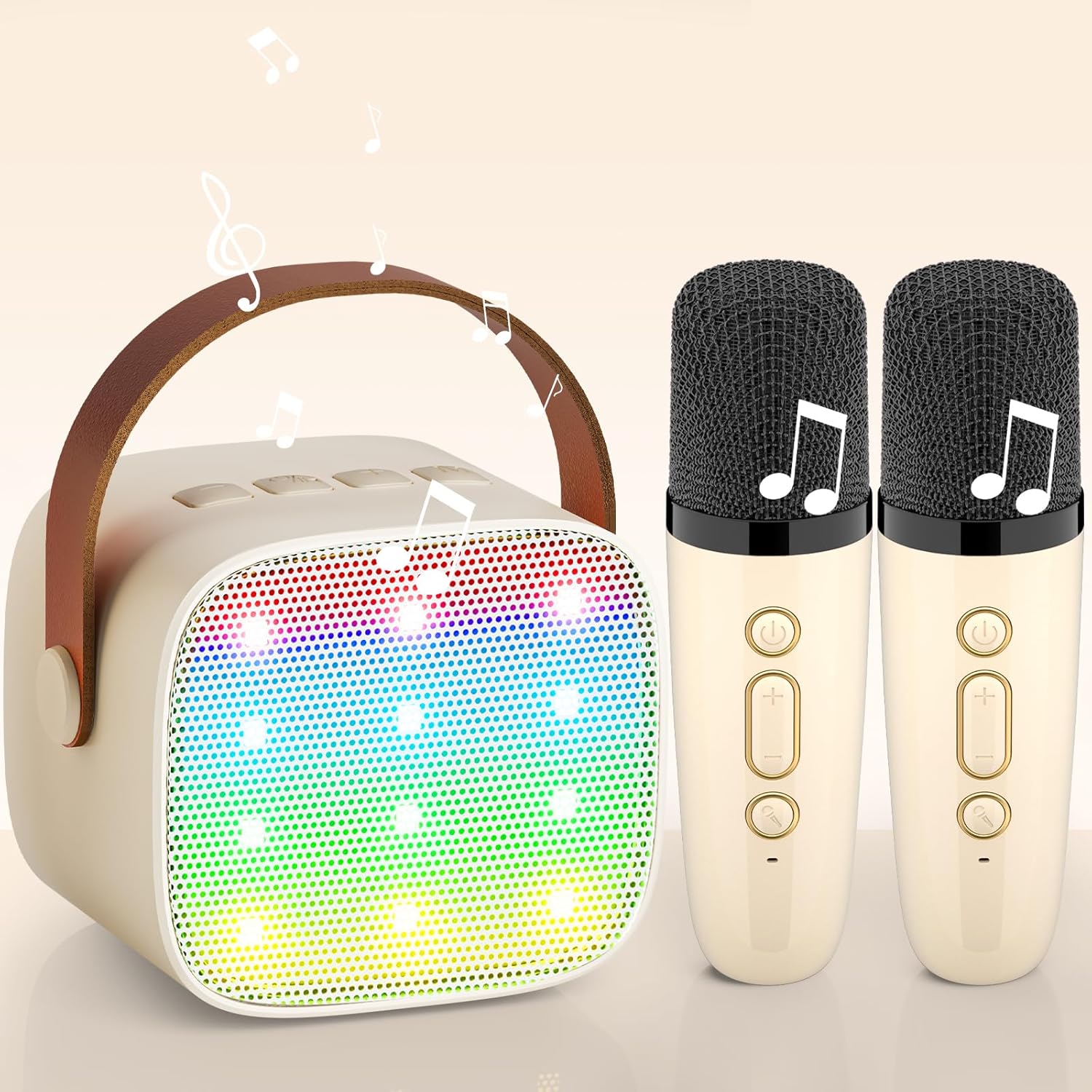 Kids Karaoke Machine 2 Microphones, 2023 Upgrade Wowstar Karaoke Machine for Gir...