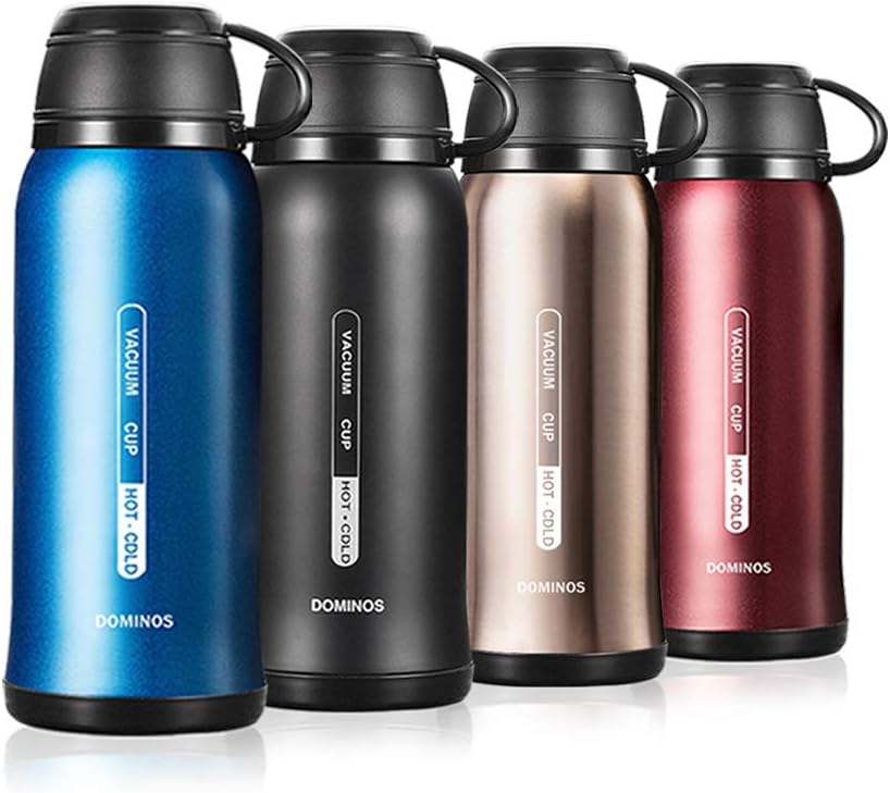 Y·J&H Double Walled Vacuum Insulated Bottle with Cup - Stainless Steel Thermo Fl...
