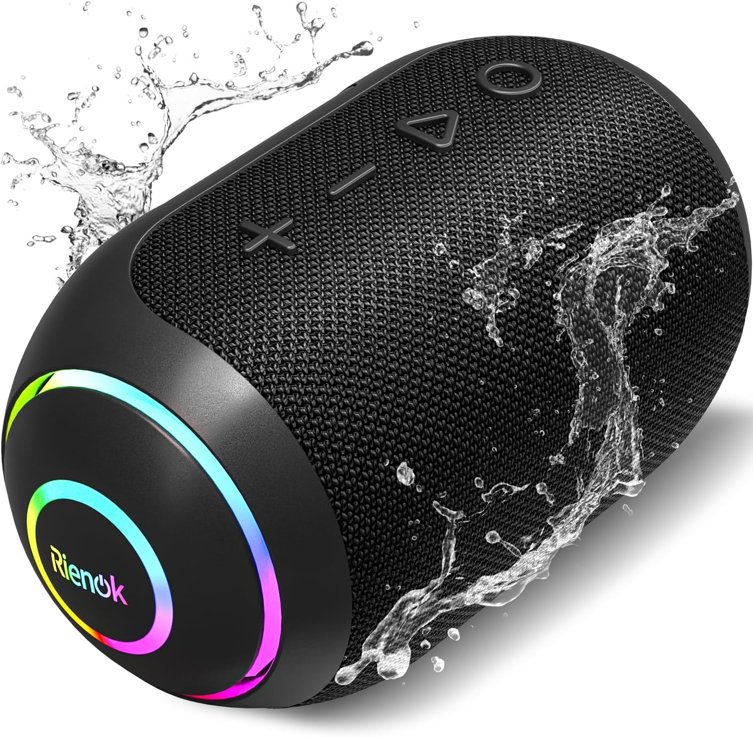 RIENOK Bluetooth Speaker Wireless Portable Waterproof Speaker with 10-Hour Playt...