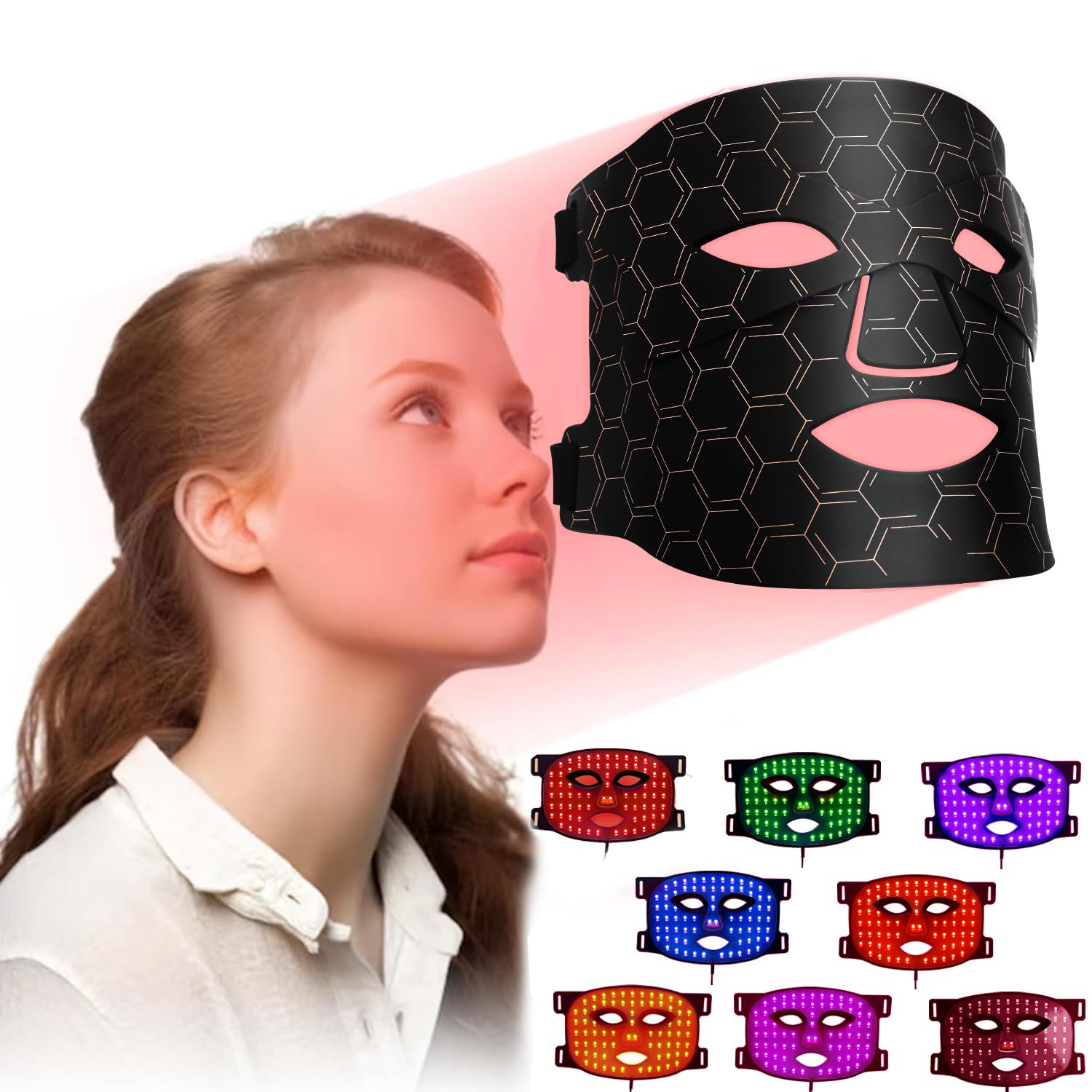 Red Light Therapy Mask for at Home Face Masks Skincare, Portable Skin Tightening...