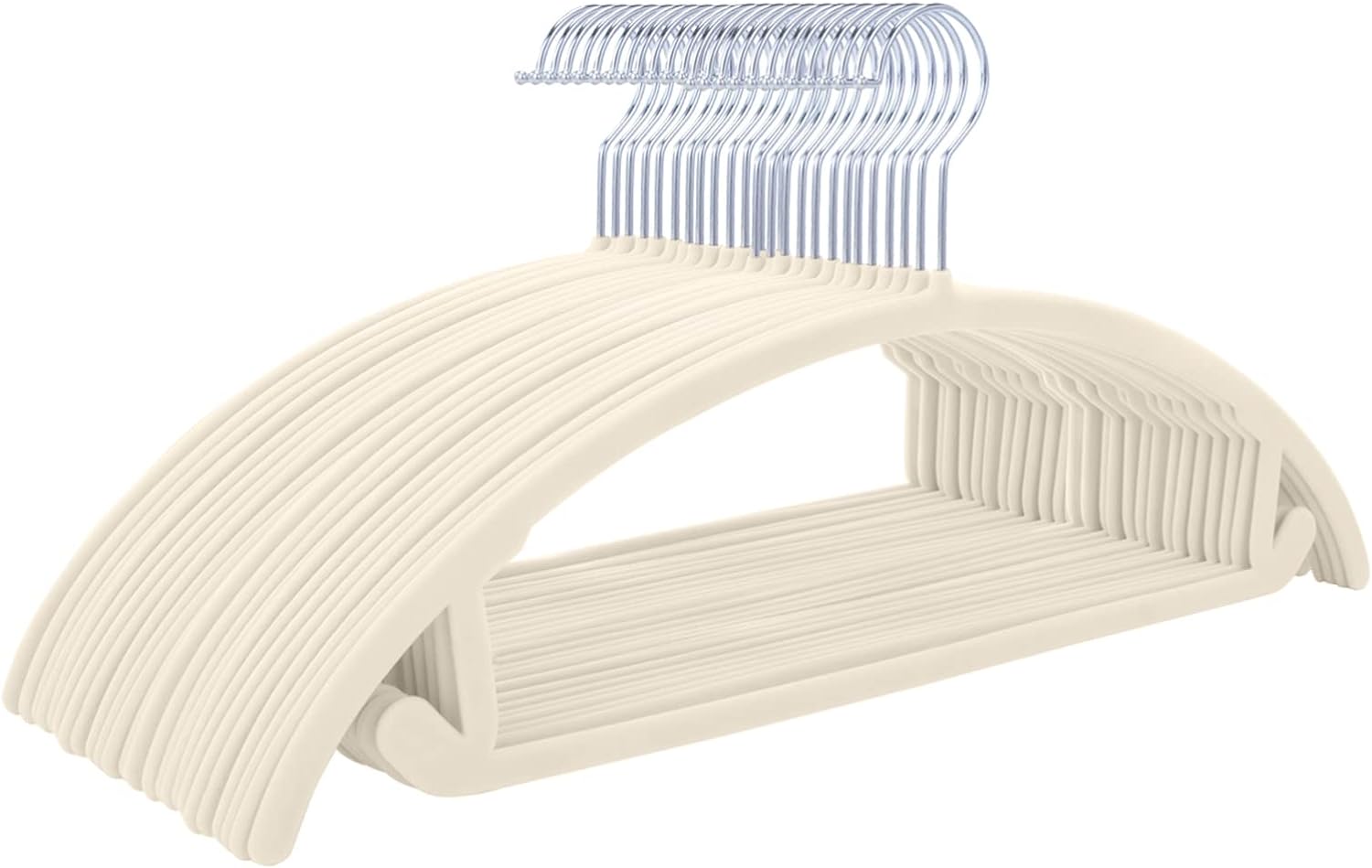 MIZGI Premium Velvet Hangers (Pack of 50) Heavyduty- Non Slip No Shoulder Bump S...