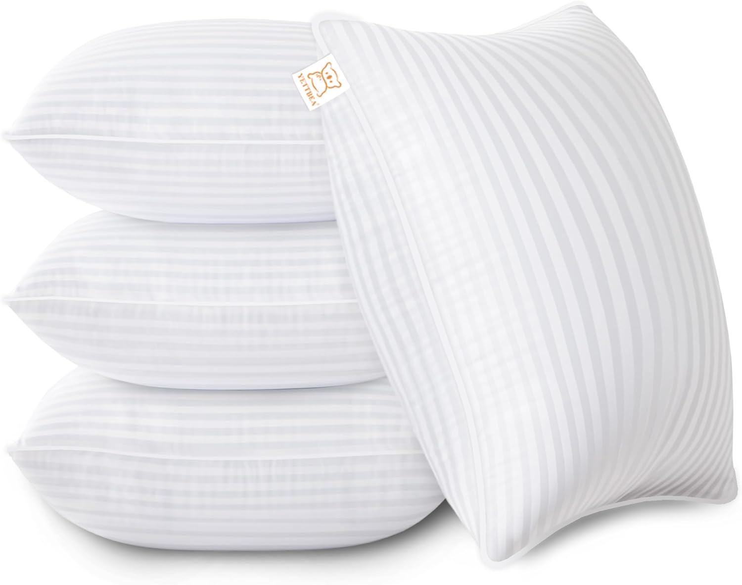 18x18 Throw Pillow Insert Set of 4,Indoor Decorative Pillow for Couch, Sofa, Bed...