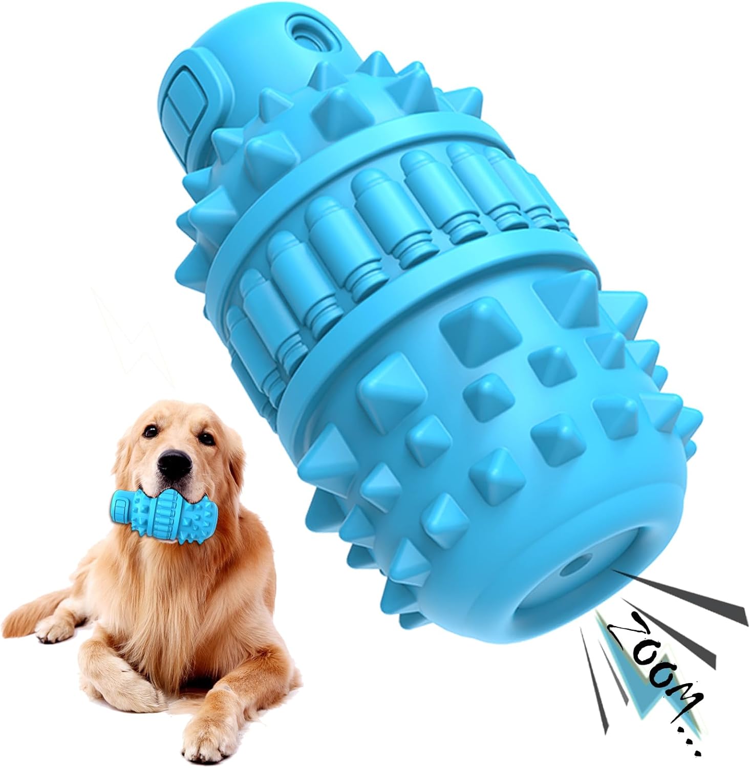 PIFFZEDO Natural Rubber Dog Toy for Large Medium Breed Aggressive Chewer Super P...