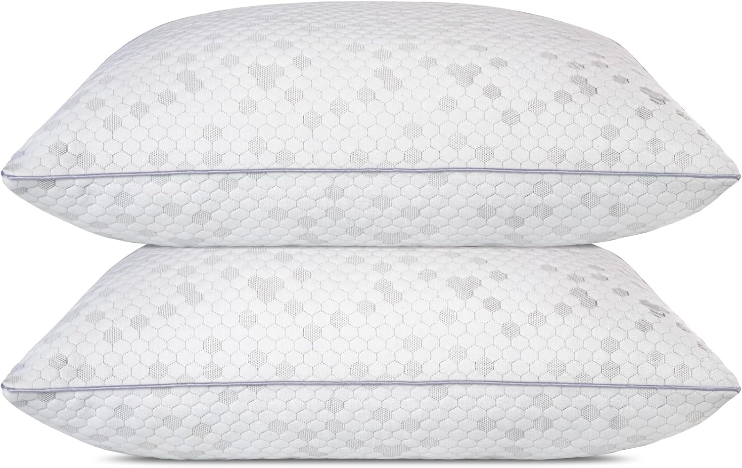 HIMOON Shredded Memory Foam Pillows, Medium Firm King Size Pillows 2 Pack,Couple...
