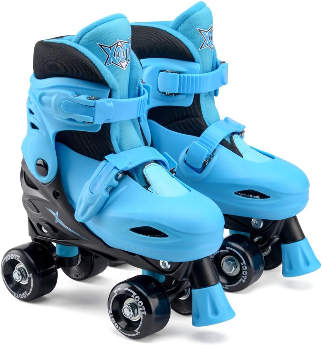 Xootz Kids Quad Skates, Beginner Adjustable Roller Skates Small (UK Child 9-12)...