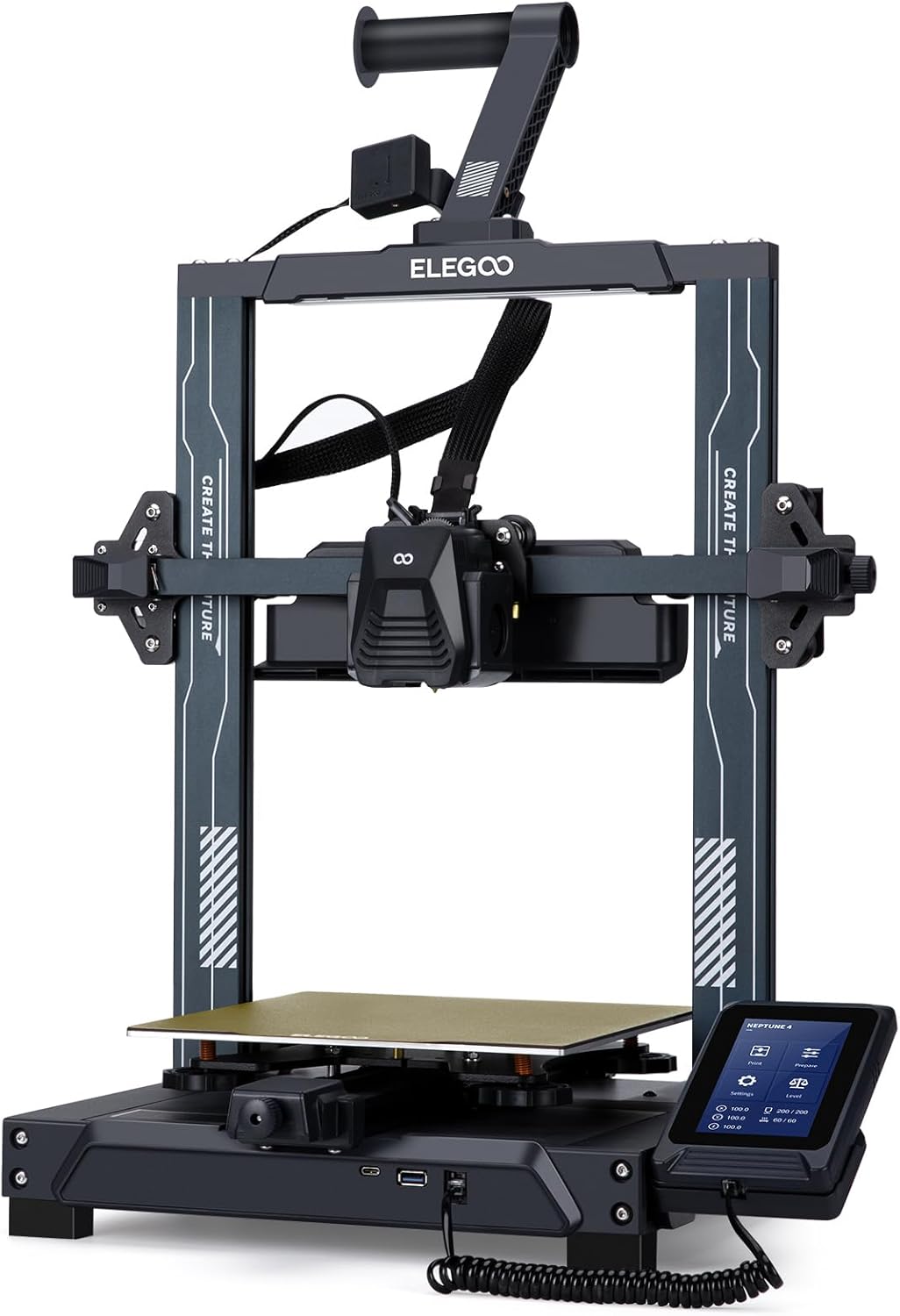 ELEGOO Neptune 4 3D Printer, 500mm/s High-Speed Fa...