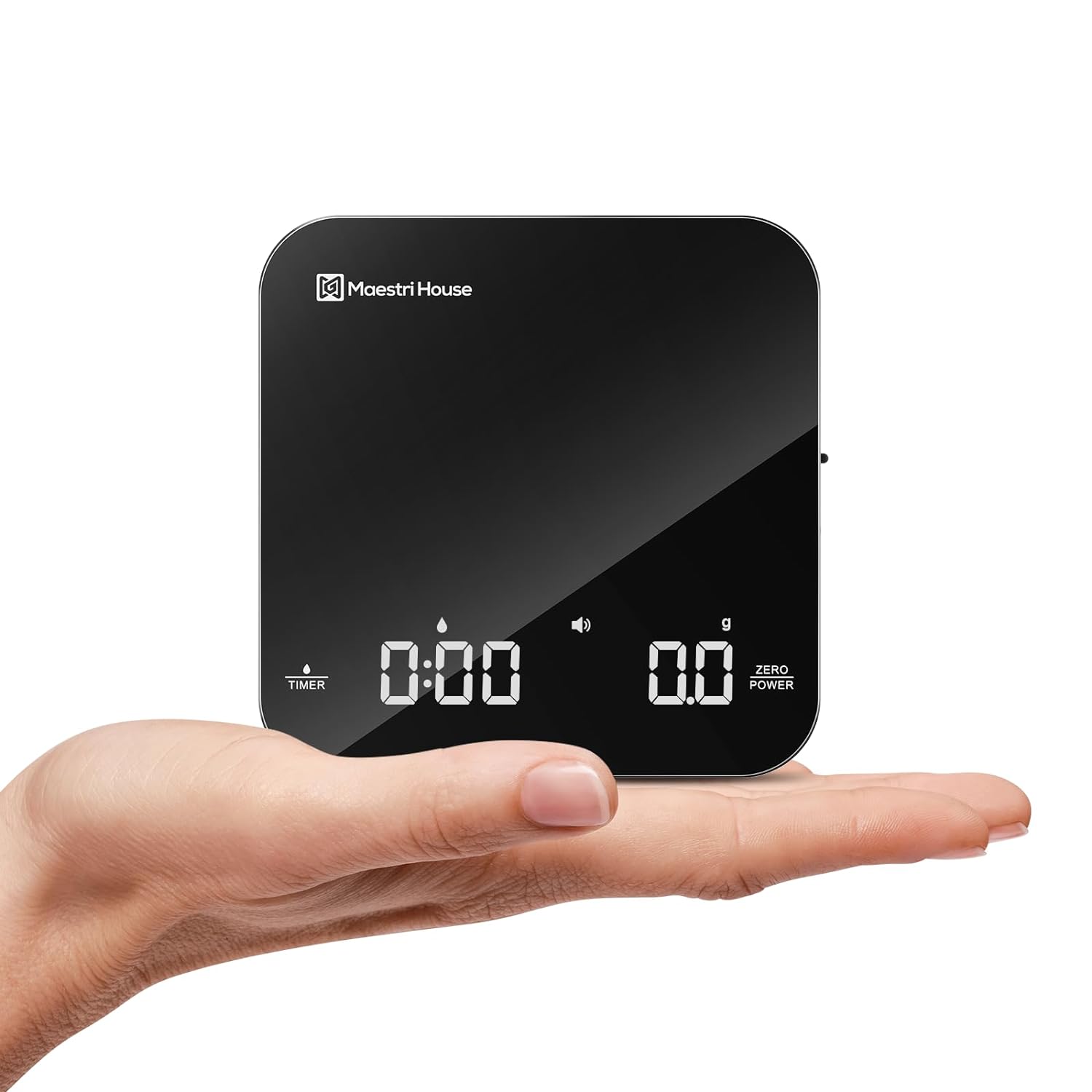 Rechargeable Mini Coffee Scale with Timer, Maestri House Espresso Scale, 2kg/0.1...