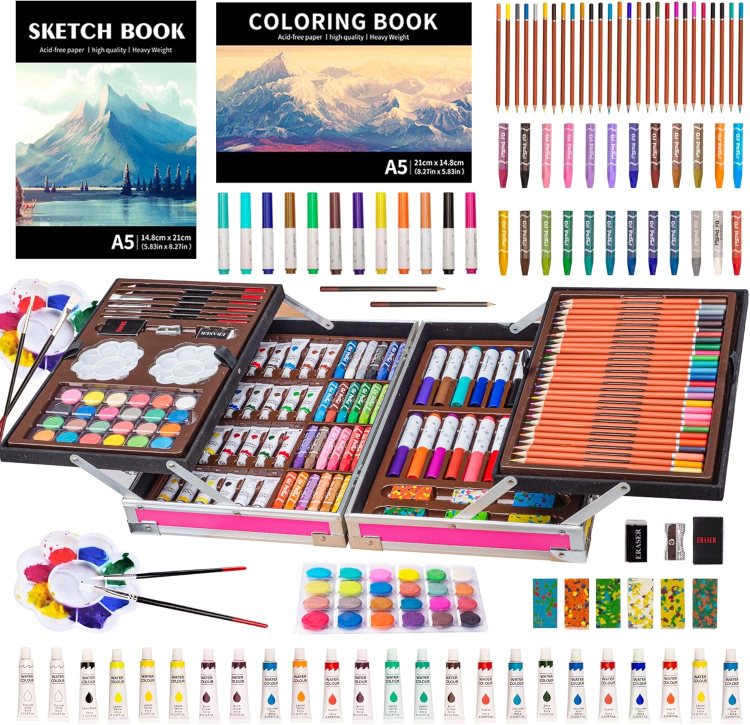 KINSPORY Art Set for Kids, 139 PCS Art Kits for Kids, Deluxe Painting Box Art Se...