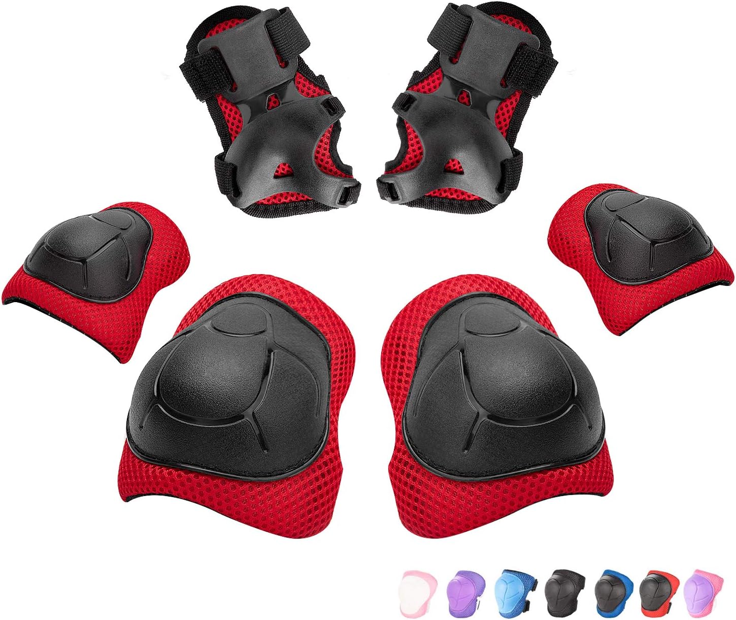 RUNDONG Kids/Youth Knee Pads Elbow Pads Wrist Guards 3 in 1 Protective Gear Set...