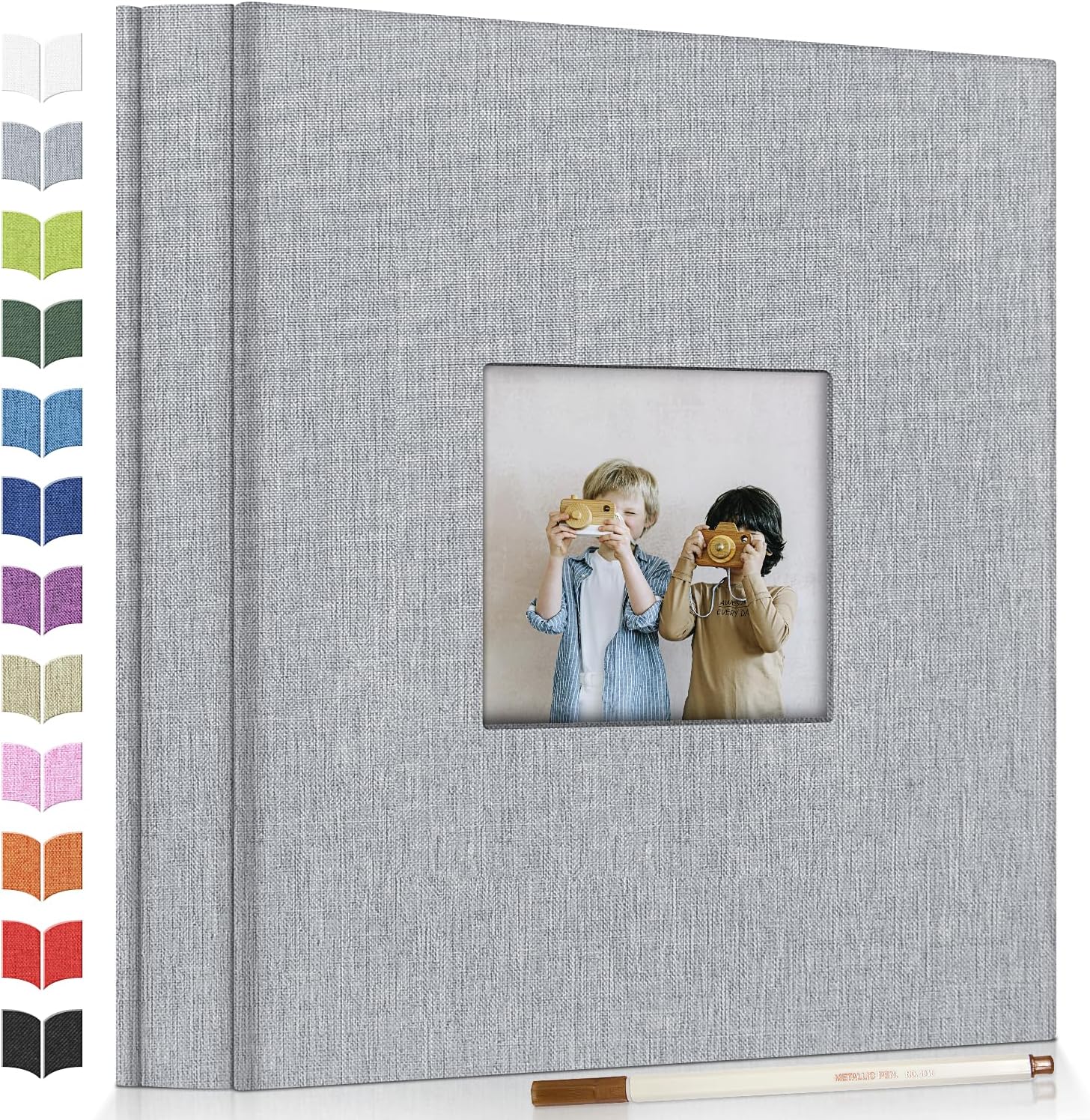 Photo Album Self Adhesive Scrapbook Album for 3x5 4x6 5x7 8x10 Pictures,40 Pages...