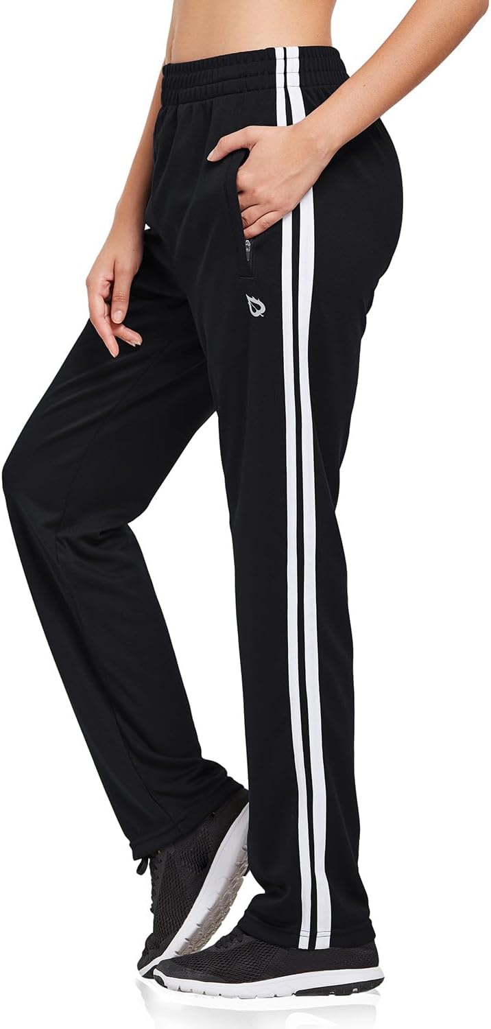 BALEAF Women's Track Pants Athletic Jogging Sweatpants Zipper Pockets Warm-Up Sp...