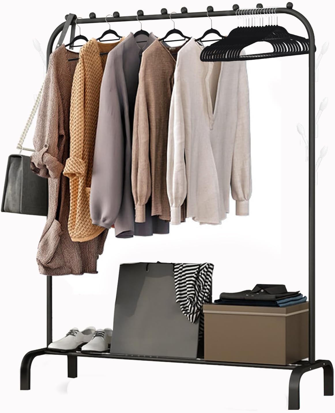 Holdfiturn Heavy Duty Clothes Rails Clothing Rail for Bedroom 147.5x110x40.3cm C...