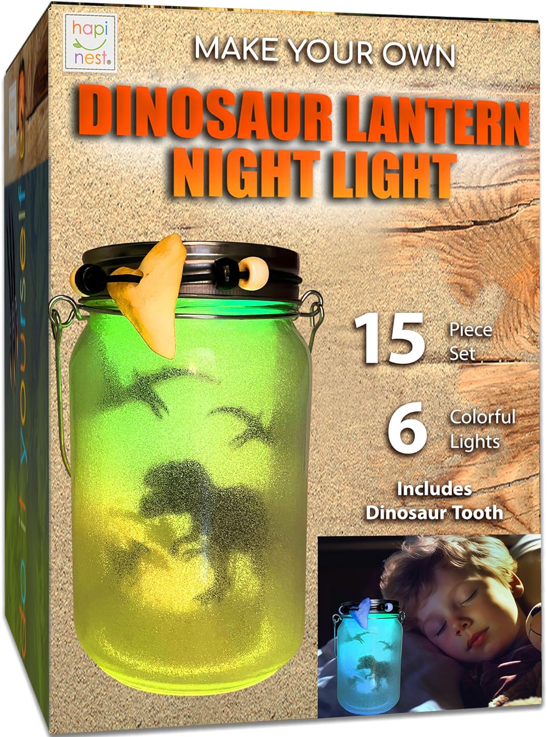 Hapinest DIY Dinosaur Toy Lantern Make Your Own Night Light Kit, Dino Toy Lanter...