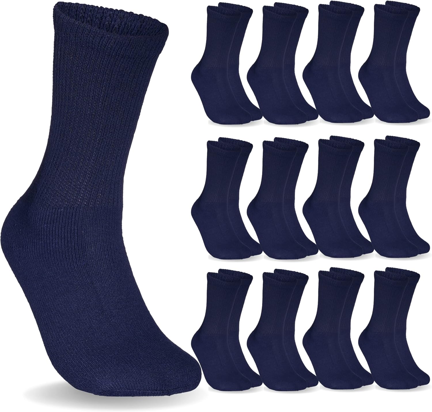 Special Essentials 12 Pairs Cotton Diabetic Socks for Men & Women - Non-Binding...