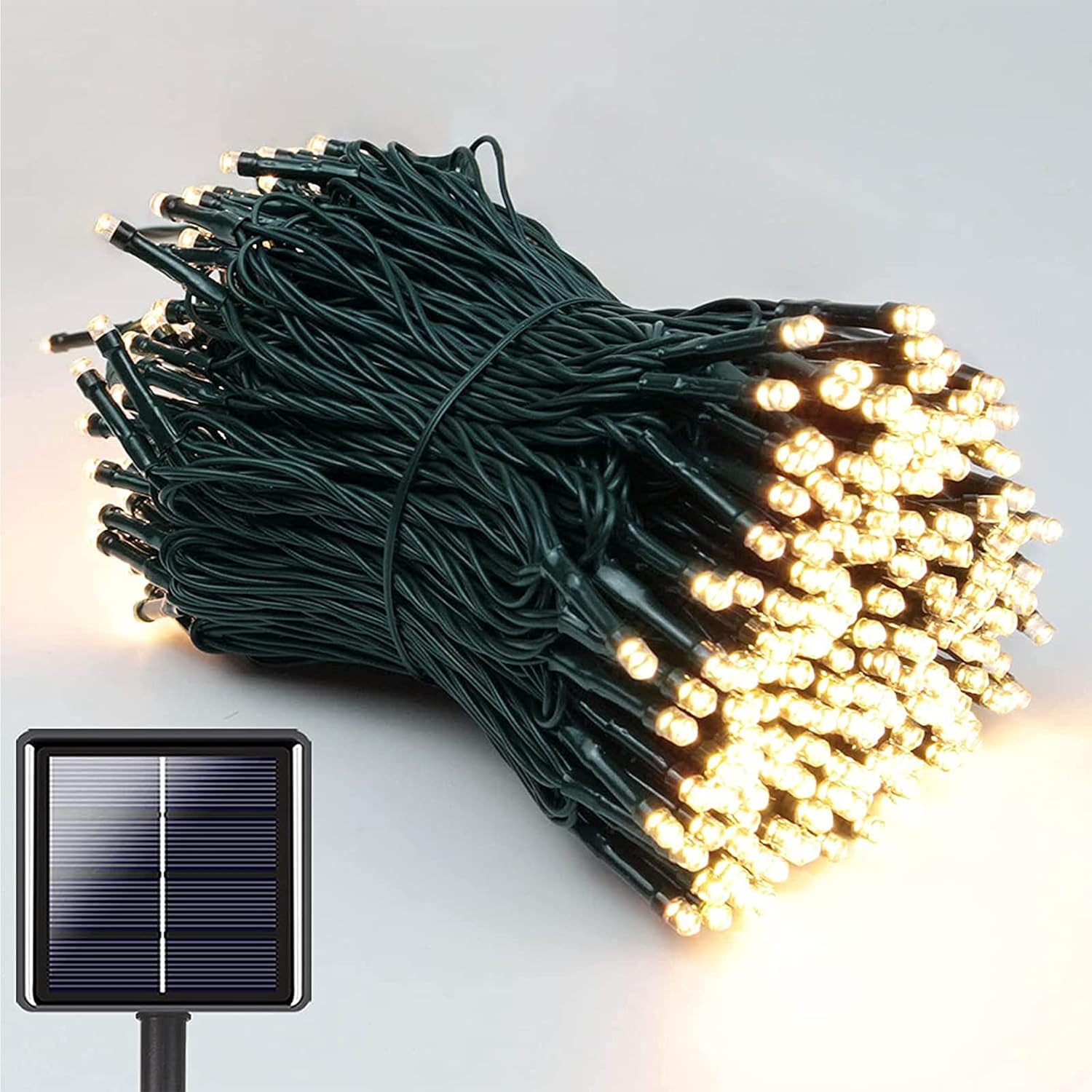 NEXVIN Solar Fairy Lights Outdoor, 72ft/22M 200 LED Solar Christmas Lights, 8 Mo...