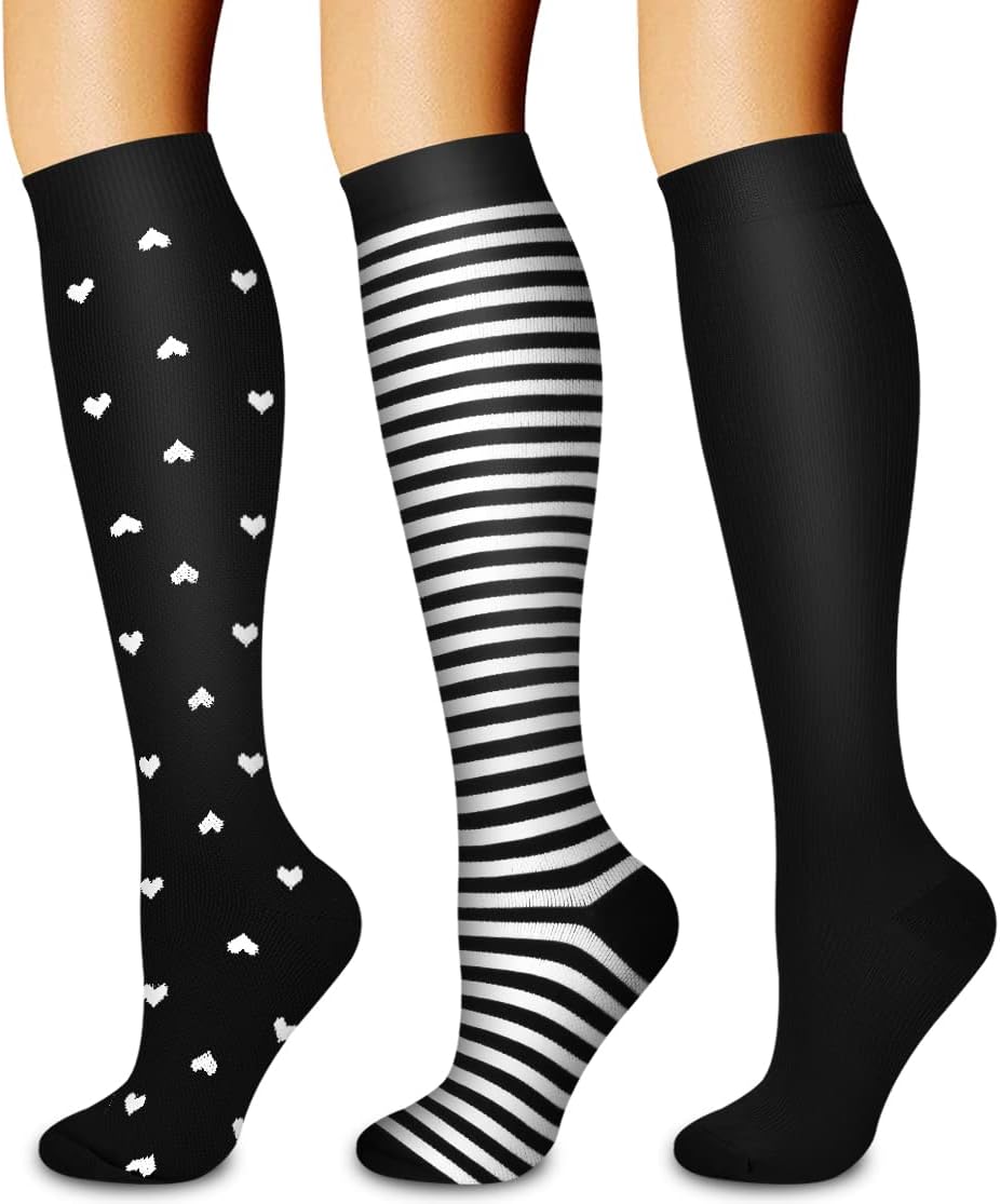 Laite Hebe 3 Pack Medical Compression Sock-Compression Sock for Women and Men-Be...
