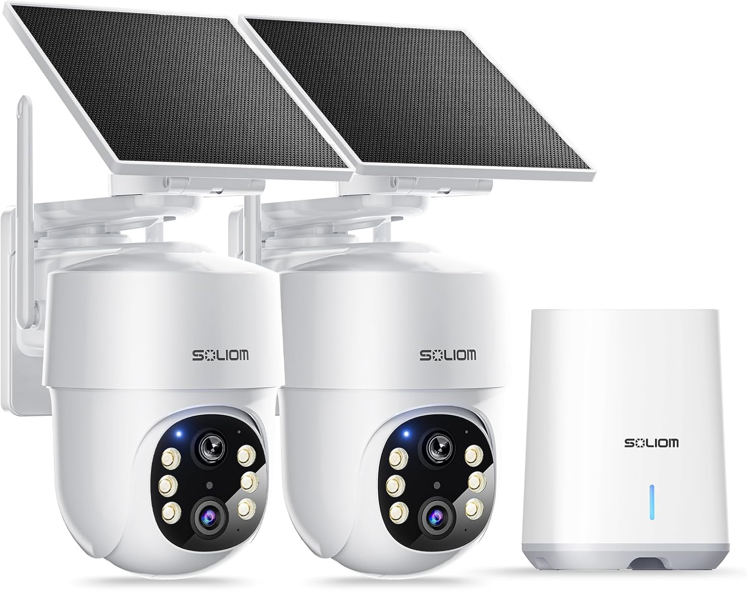 SOLIOM- True 5MP HD Security Cameras Wireless Outdoor, Solar Powered Home Securi...