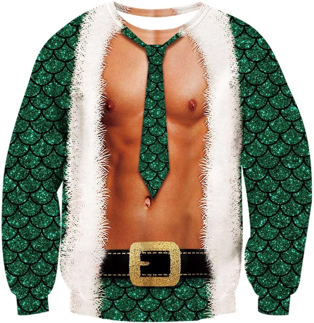 Belovecol Unsiex Ugly Christmas Pullover Sweatshirts 3D Print Novelty Xmas Long...