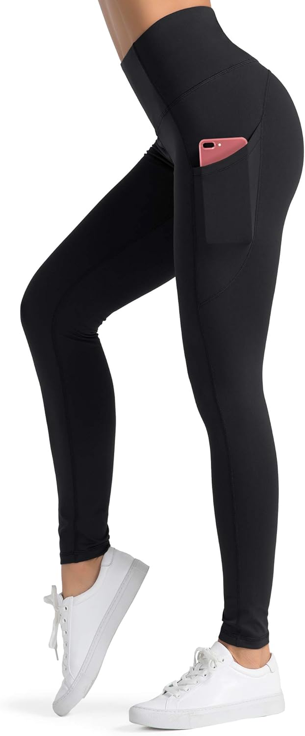 Dragon Fit High Waist Yoga Leggings with 3 Pockets,Tummy Control Workout Running...