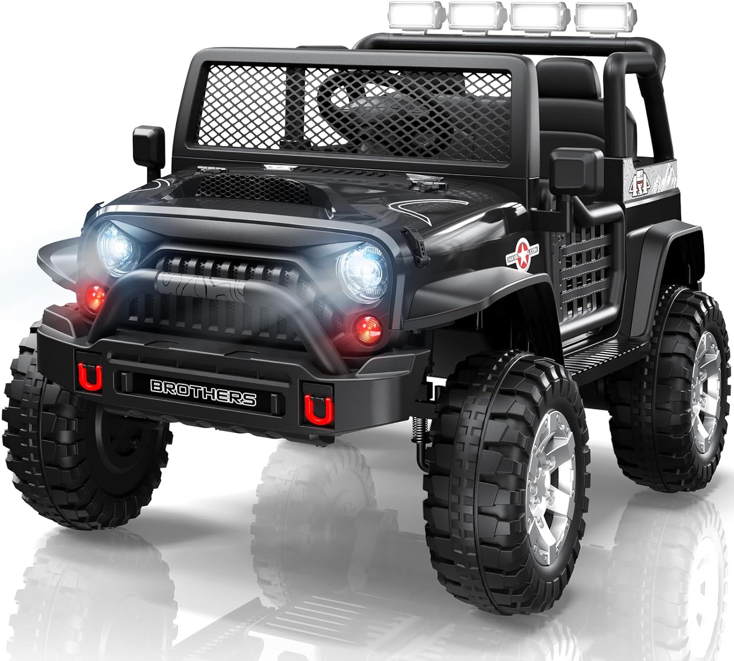 L8 Ride On Car, 12V Kids Electric Car w/Remote Control, 2 Seater, Spring Suspens...