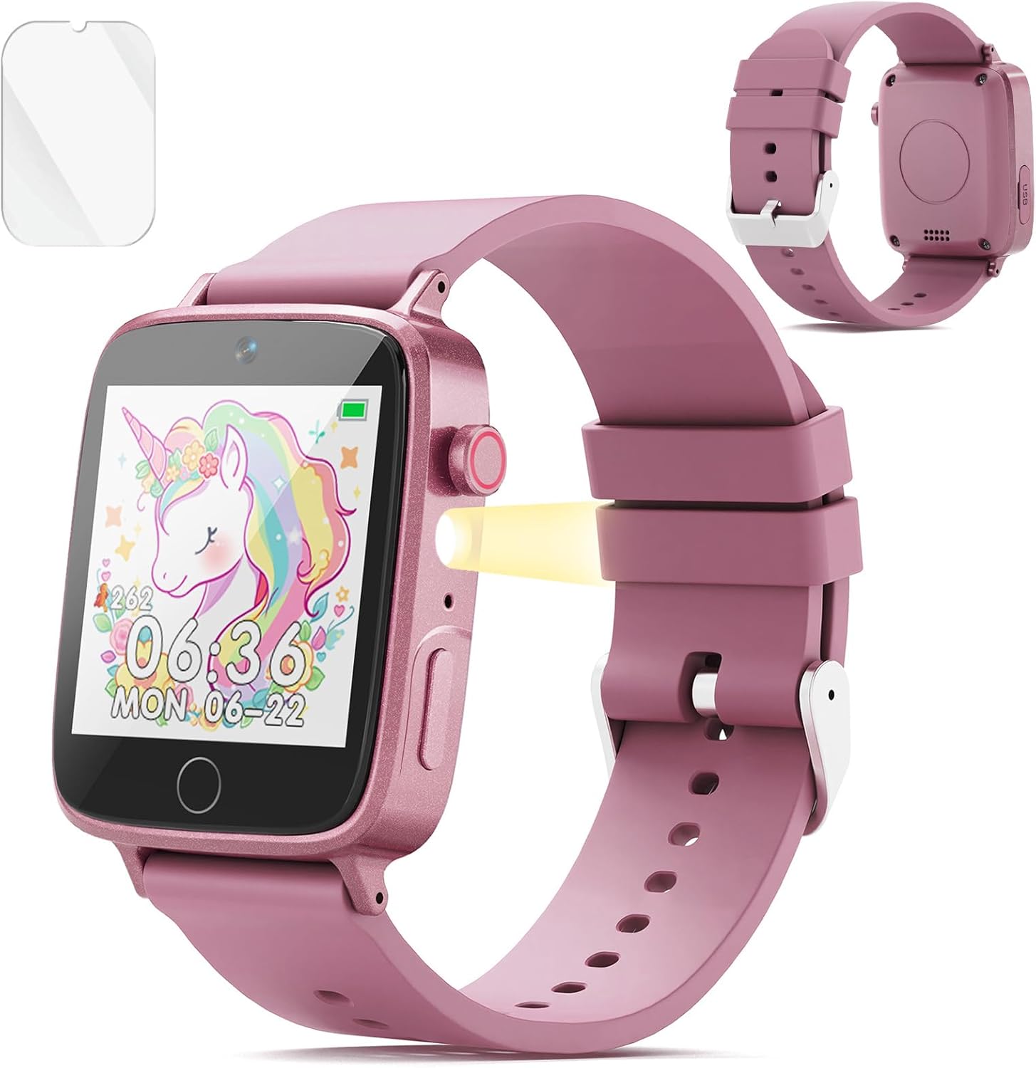Smart Watch for Kids with 26 Puzzle Games HD Camera, Kids Watch with Alarm Calcu...