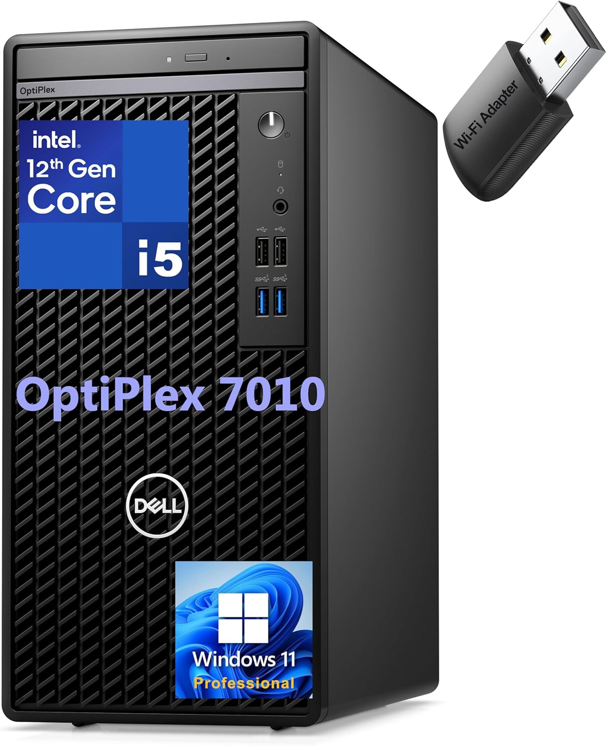 Dell OptiPlex 7010 Tower 7000 Business Desktop Computer, 12th Gen Intel Hexa-Cor...