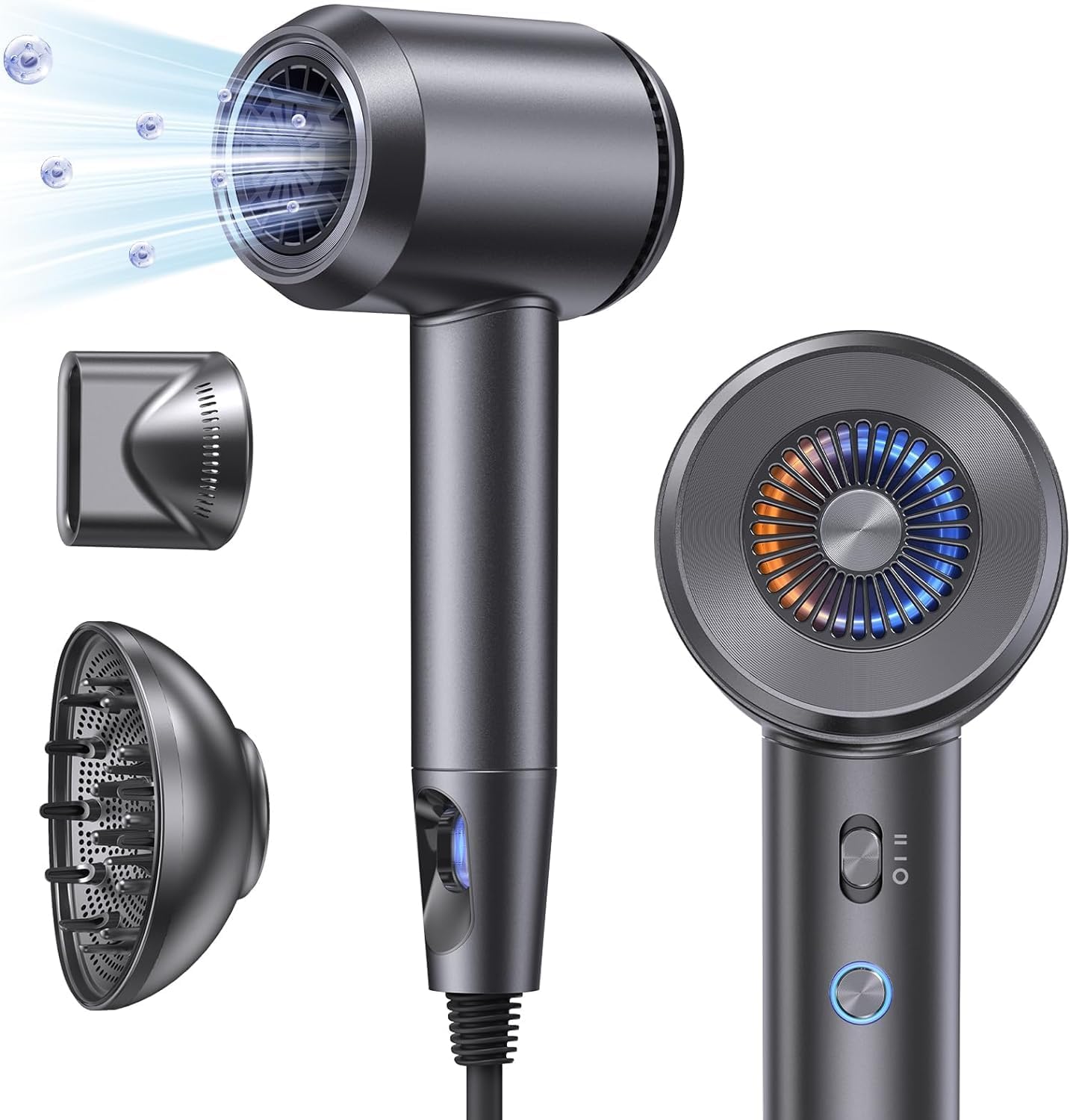 llano Hair Dryer with Diffuser,Fast Drying 1500W Motor &10,5000 RPM,Professional...