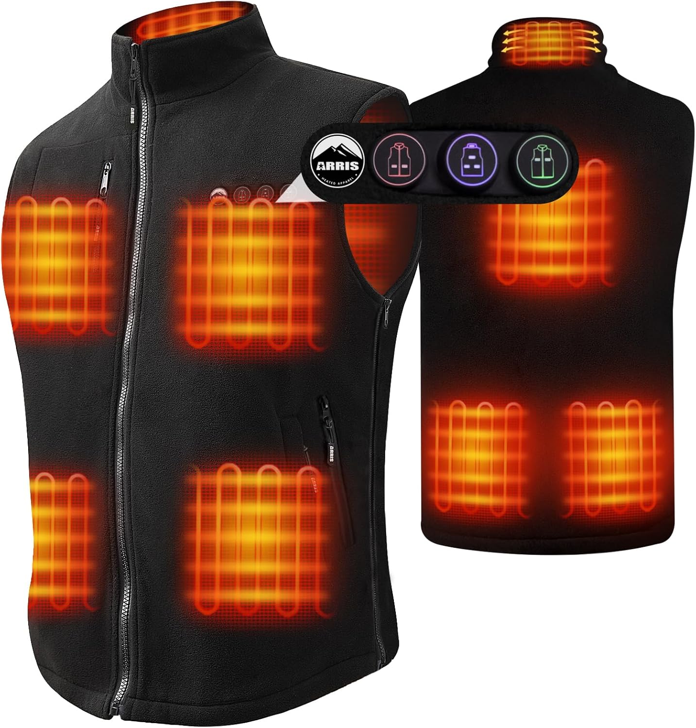 ARRIS Heated Vest for Men with Battery Pack Included, Size Adjustable Electric H...
