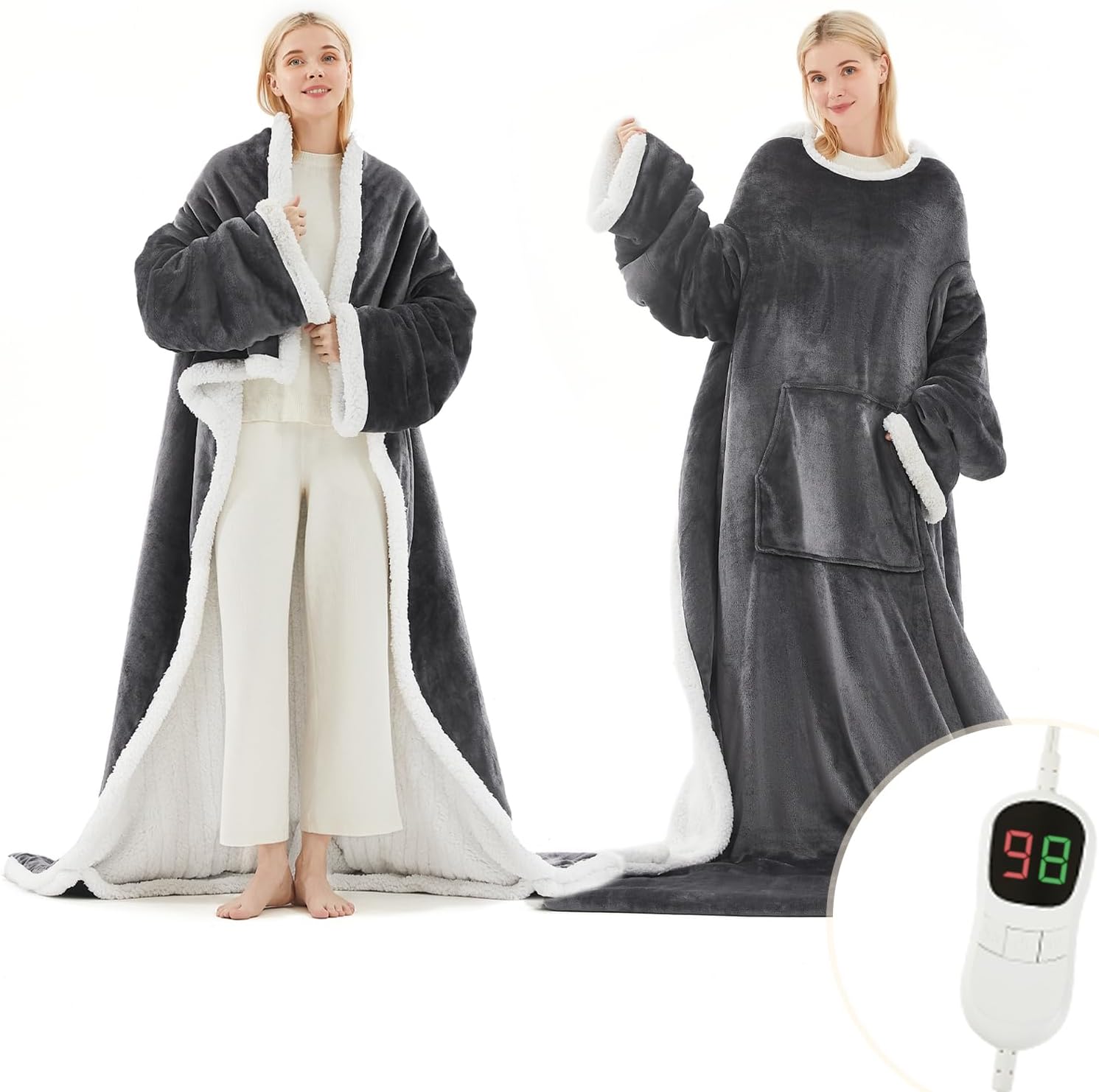 Heated Blanket Electric Wearable - Heating Throw B...