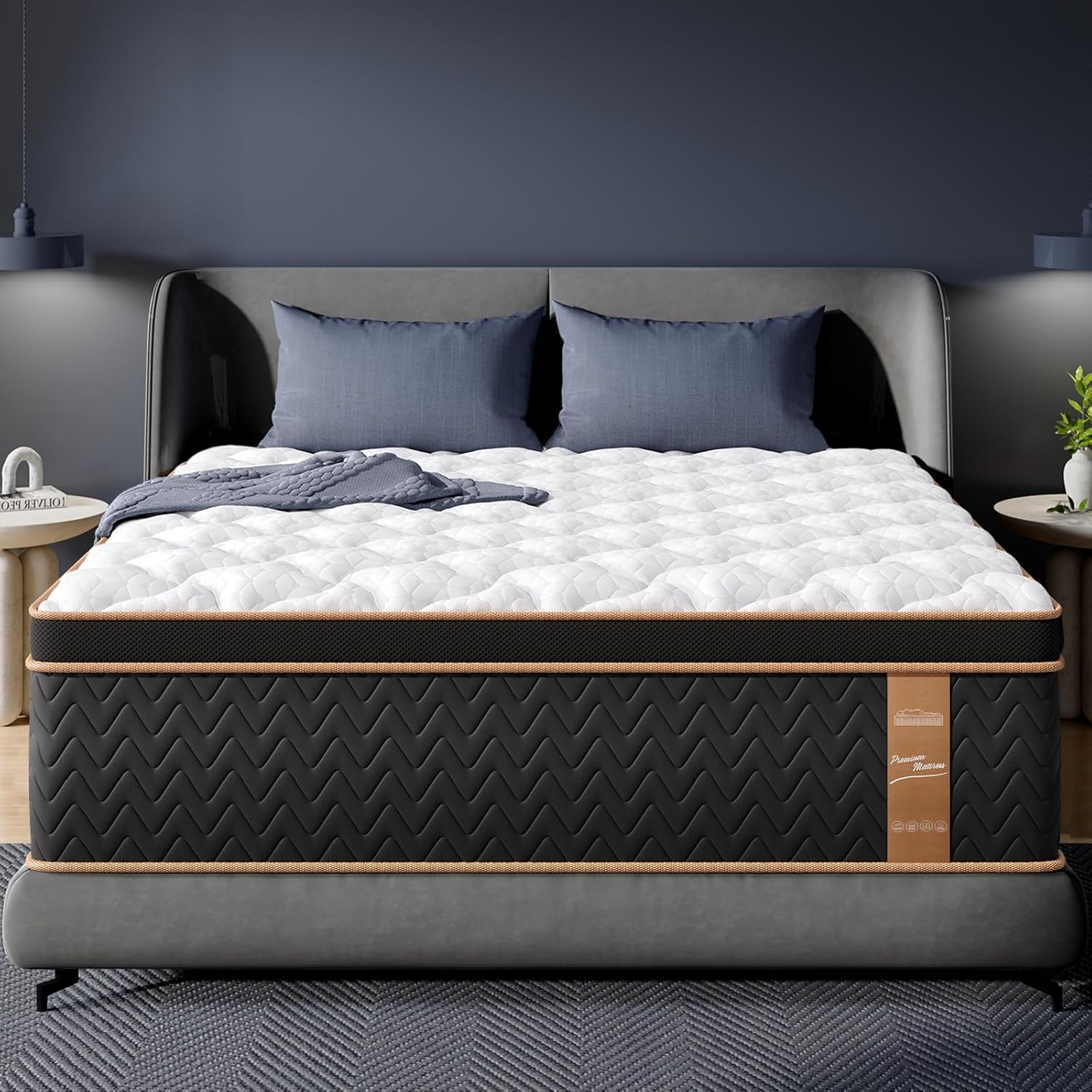 BedStory Full Mattress, 14 Inch Hybrid Innerspring Mattress with Gel Memory Foam...