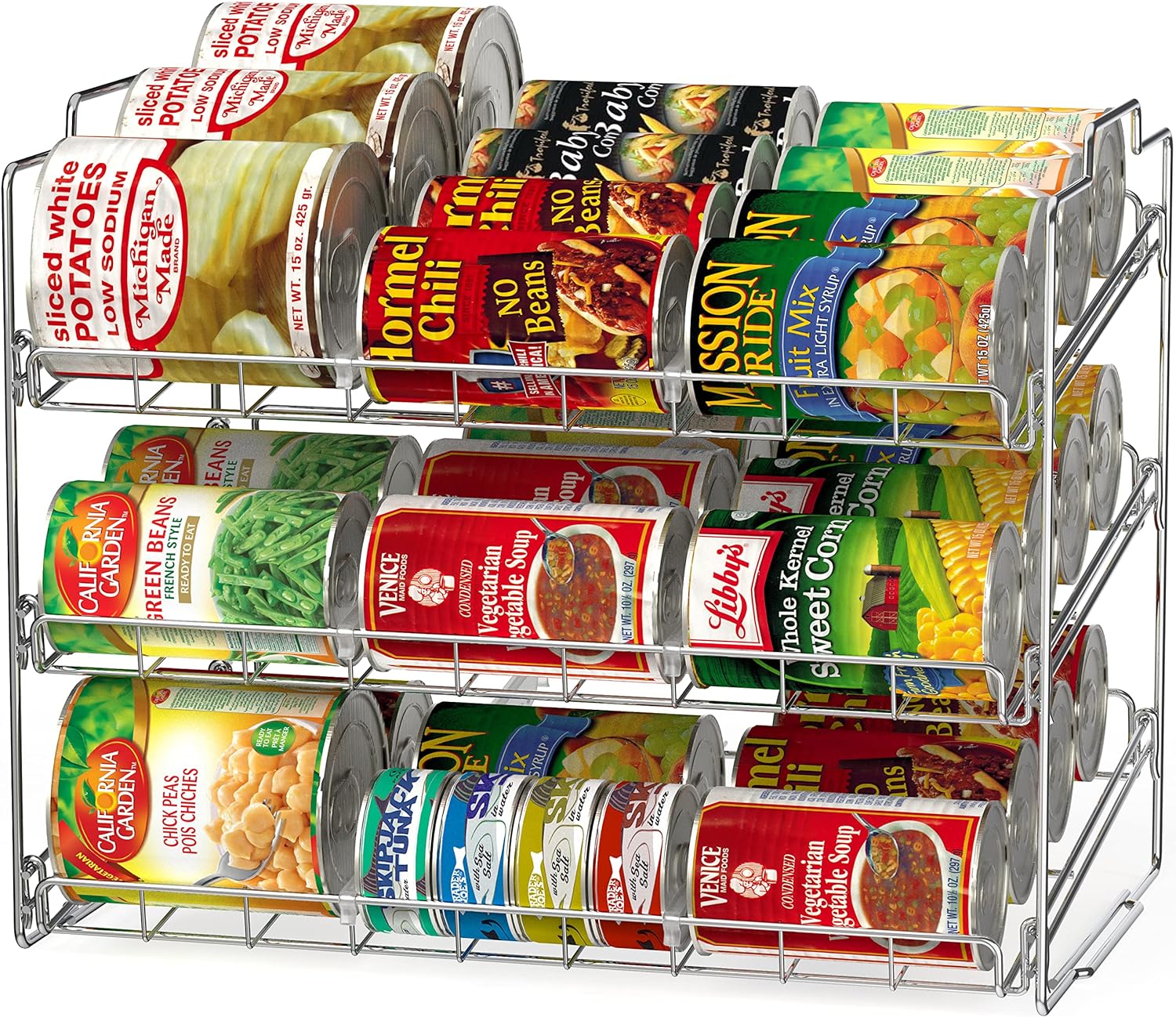 Deco Brothers Stackable Can Rack Organizer for Kitchen and Pantry, Holds Upto 36...