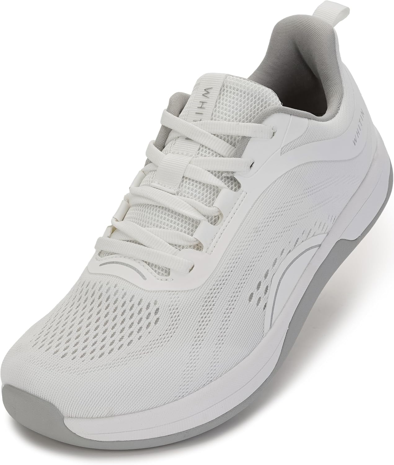 WHITIN Women's Wide Toe Box Road Running Shoe + Zero Drop 9 White