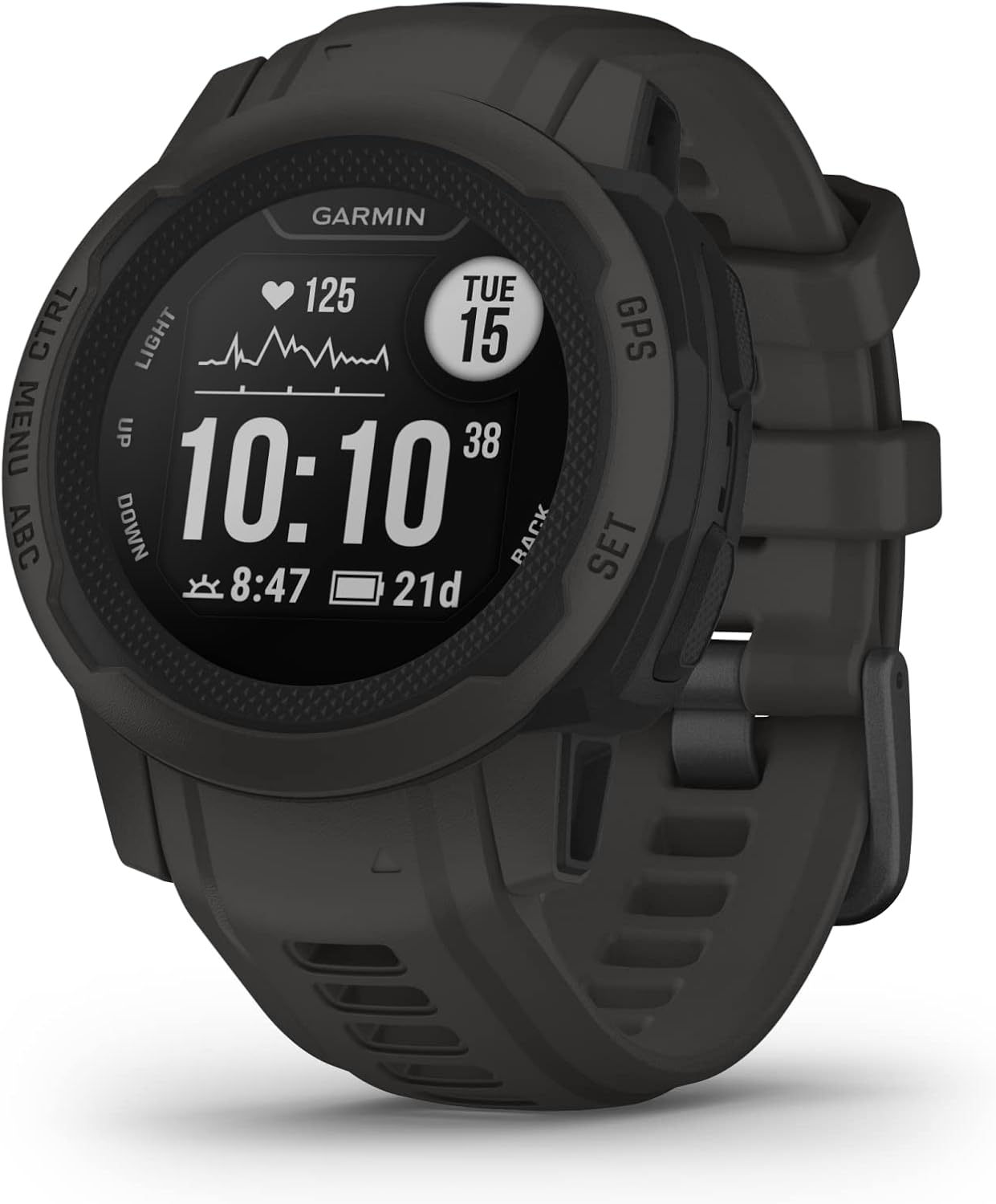 Garmin Instinct 2S, Smaller-Sized GPS Outdoor Watch, Multi-GNSS Support, Tracbac...