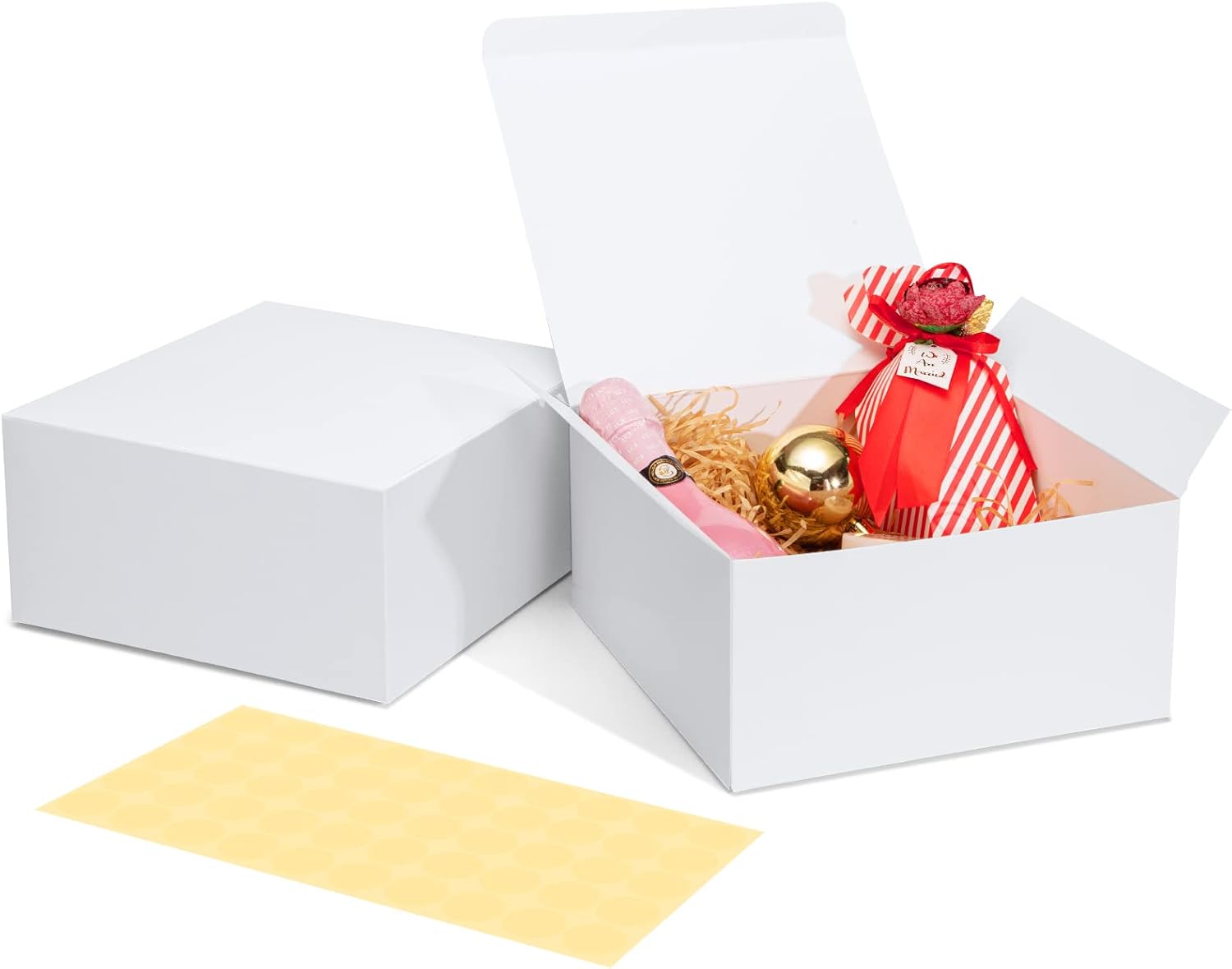 HOUSE DAY Gift Boxes 20x20x10cm Gift Boxes for Bridesmaids Kraft Gift Boxes with...