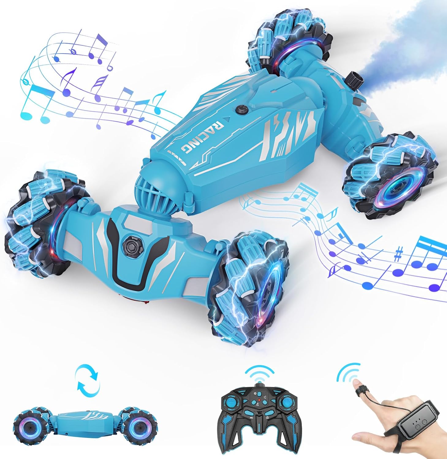 Dysaim Gesture Sensing RC Stunt Car, Christmas Birthday Gifts for Boys Toys Ages...