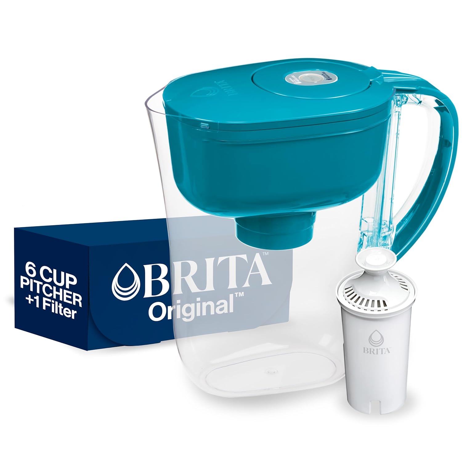 Brita Metro Water Filter Pitcher with SmartLight Filter Change Indicator, BPA-Fr...