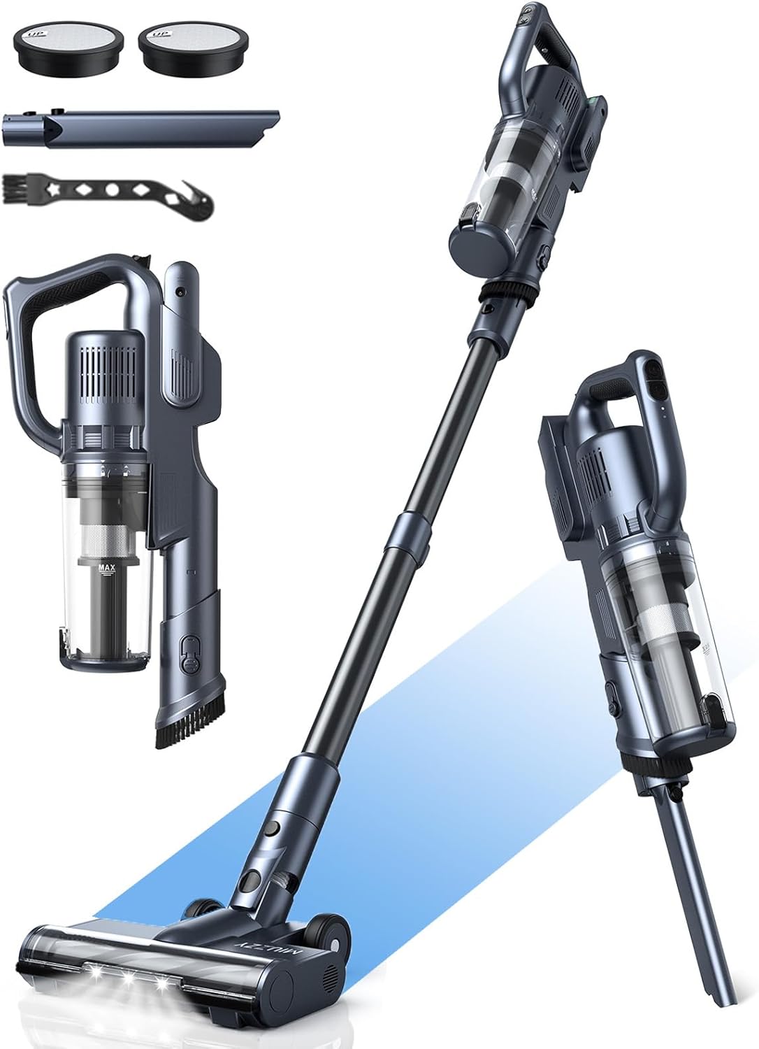 30Kpa Cordless Vacuum Cleaner, Max 50 Minutes, Stick and Handheld Vacuum, Lightw...