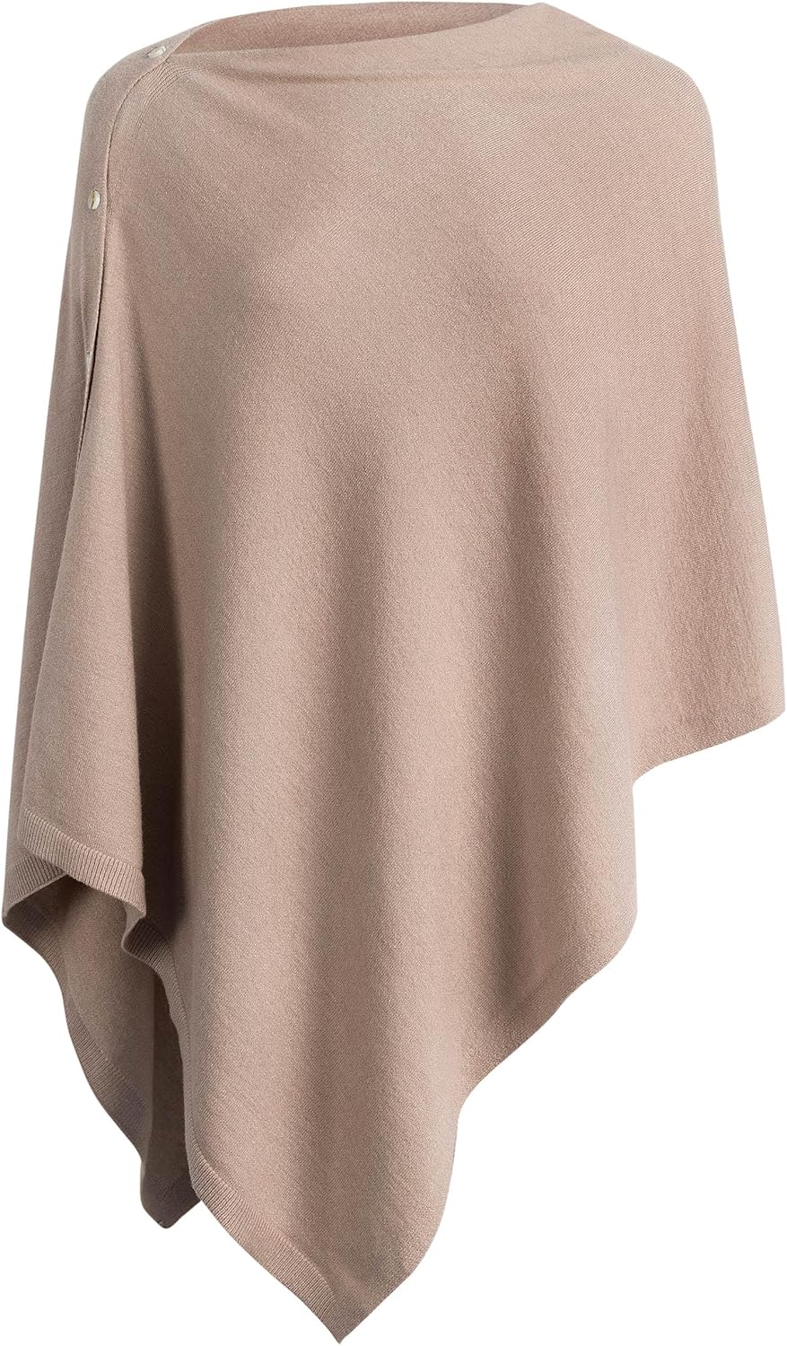 PULI Women Button Multiway Ponchos Viscose Knitted Poncho Shawl Cashmere Feel Wr...
