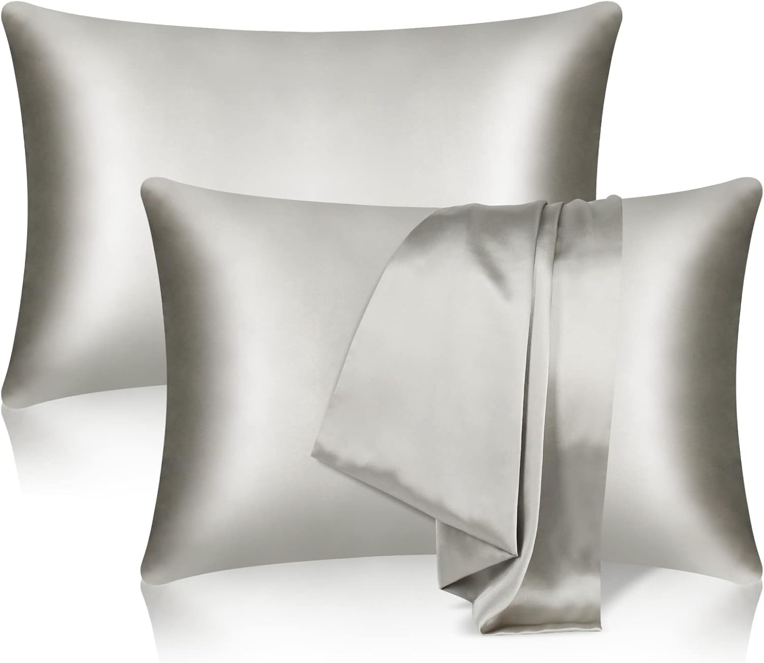 tenn well 2 Pack Mulberry Silk Pillowcase for Hair and Skin, Both Sides 100% Pur...