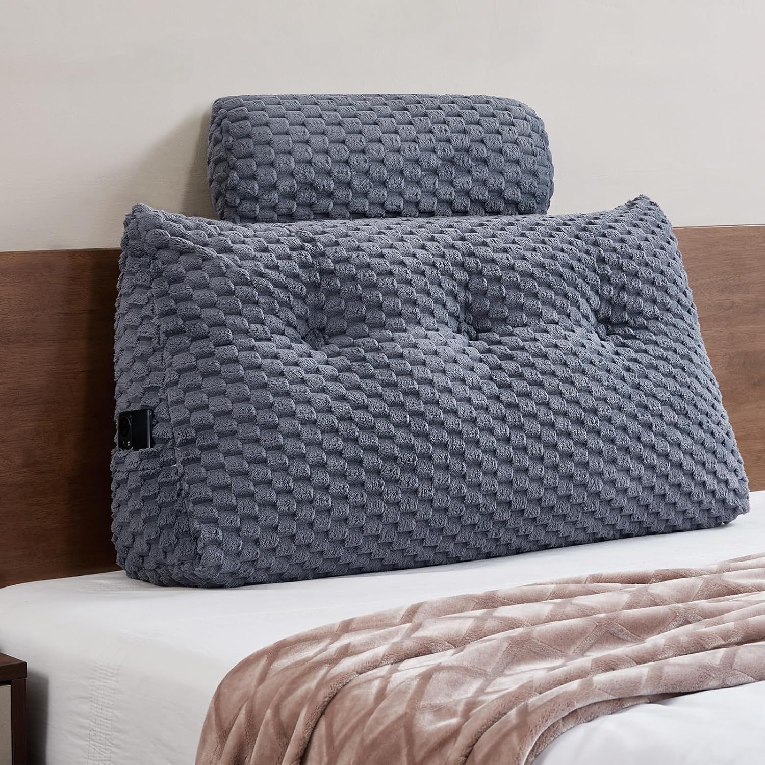 Wedge Headboard Pillow - Bed Wedge Pillow for Headboard Triangular Headboard Pil...