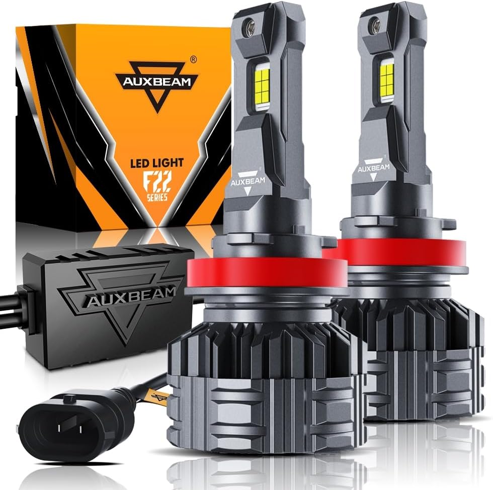 Auxbeam H11 H8 H9 Fog Light Bulbs, F22 Series H11 Powersports Bulbs, 6500K 110W...