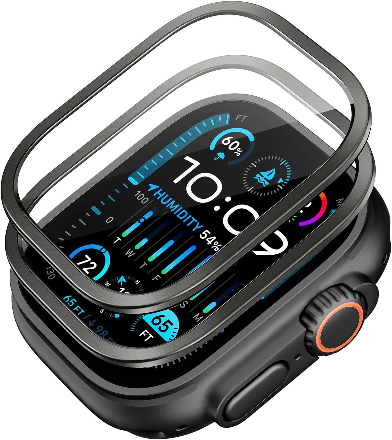 ESR for Apple Watch Ultra 2/1 (2024/2023/2022) 2 Pack Screen Protector with Alum...
