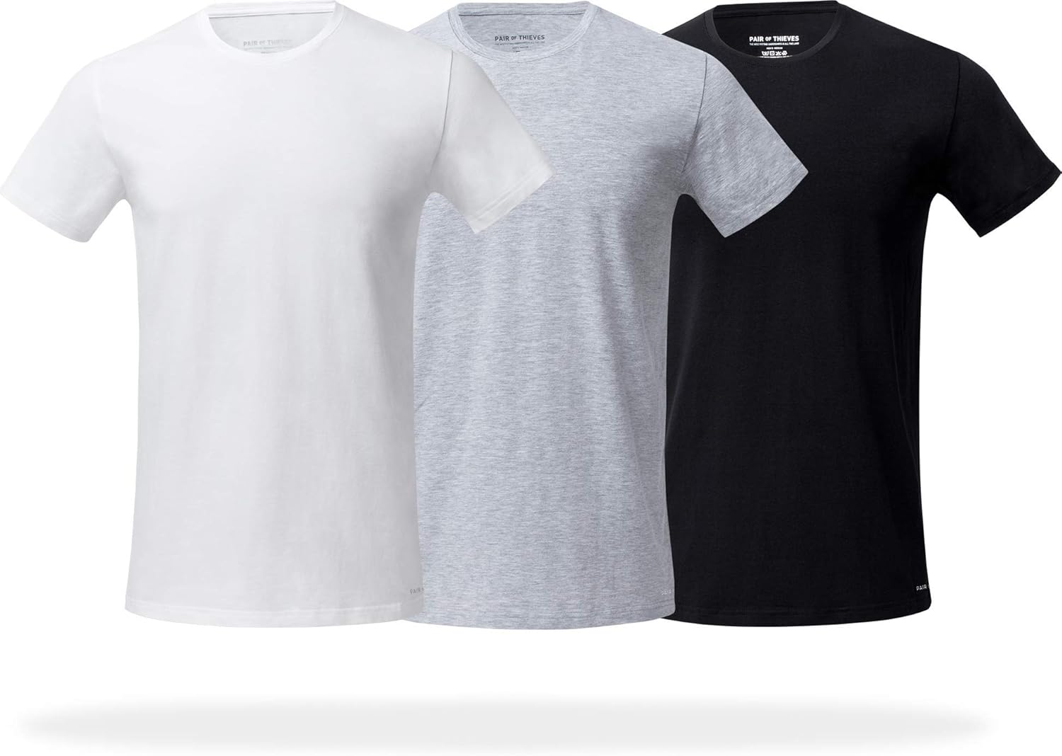 Pair of Thieves 3-Pack Slim Fit Crew Neck T-Shirts for Men - Super Soft Tagless...