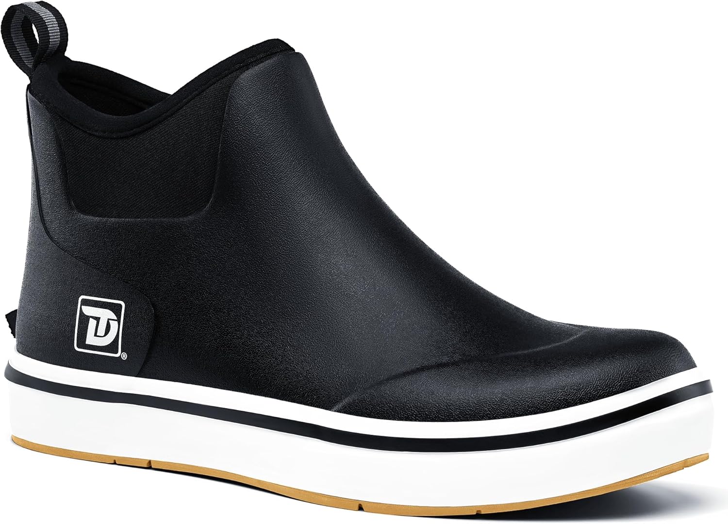 Mens Deck Boots, Waterproof Rubber Fishing Rain Boots, Anti-slip Short Ankle Sho...